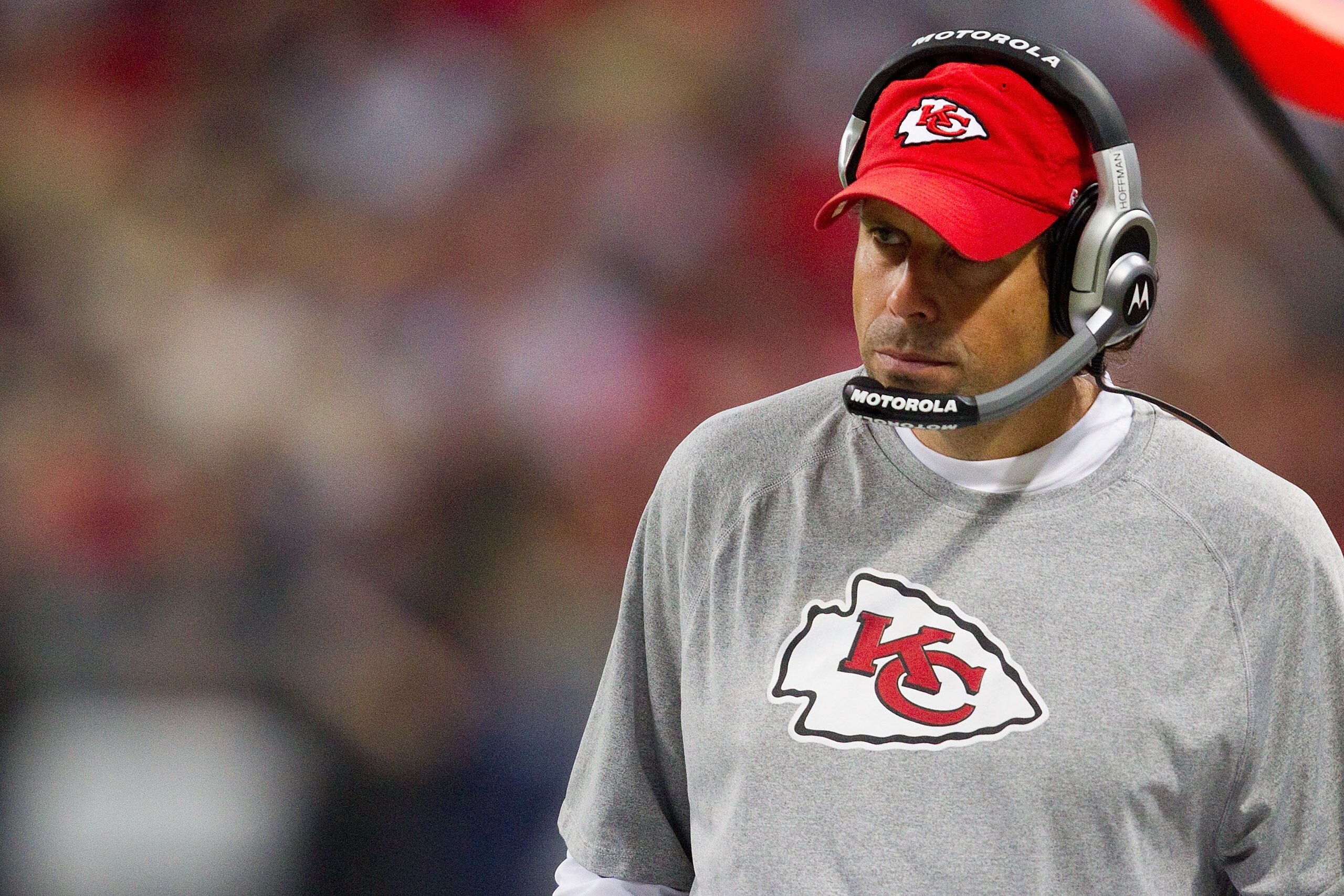 ST. LOUIS, MO - DECEMBER 19: Head coach Todd Haley of the Kansas City Chiefs looks on from the sidelines against the St. Louis Rams at the Edward Jones Dome on December 19, 2010 in St. Louis, Missouri.  The Chiefs beat the Rams 27-13.  (Photo by Dilip Vis
