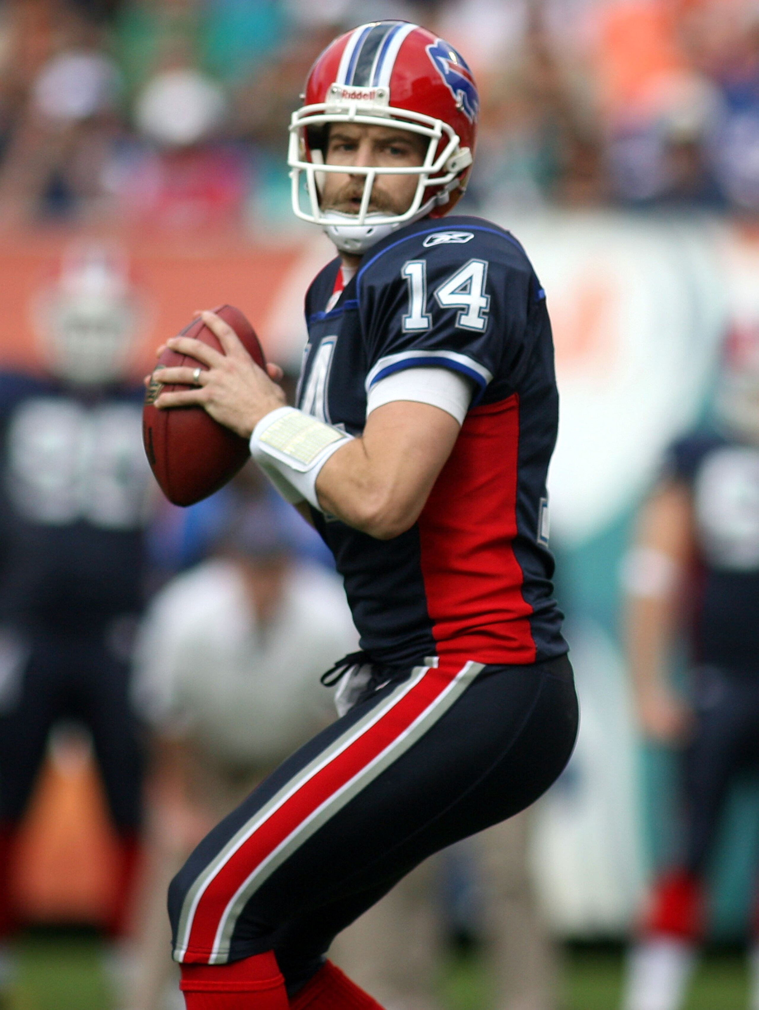 MIAMI, FL - DECEMBER 19:  Quarterback Ryan Fitzpatrick #14 of the Buffalo Bills throws against the Miami Dolphins at Sun Life Stadium on December 19, 2010 in Miami, Florida.The Bills defeated the Dolphins 17-14.  (Photo by Marc Serota/Getty Images)
