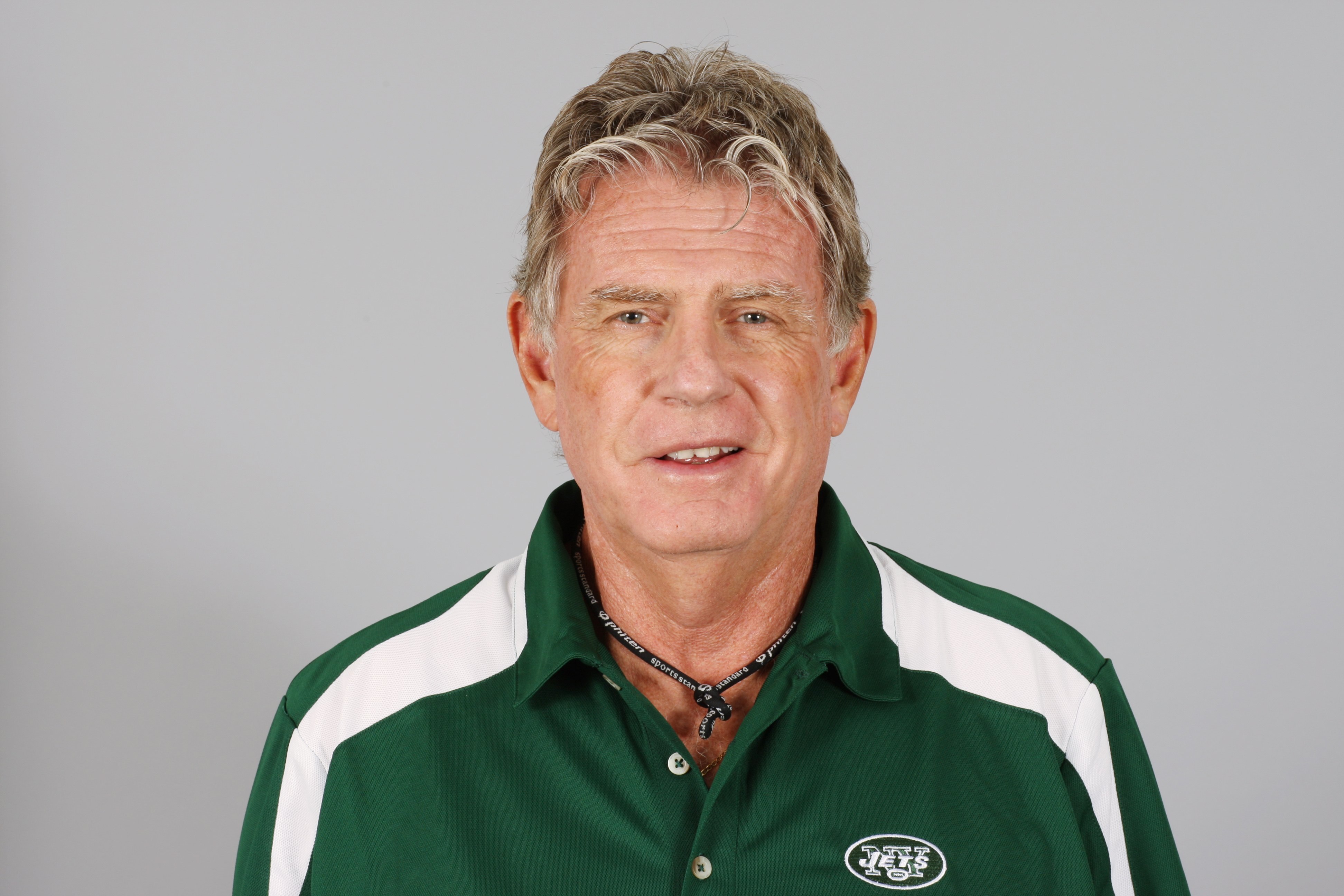 EAST RUTHERFORD, NJ - 2009:  Mike Westhoff of the New York Jets poses for his 2009 NFL headshot at photo day in East Rutherford, New Jersey.  (Photo by NFL Photos)