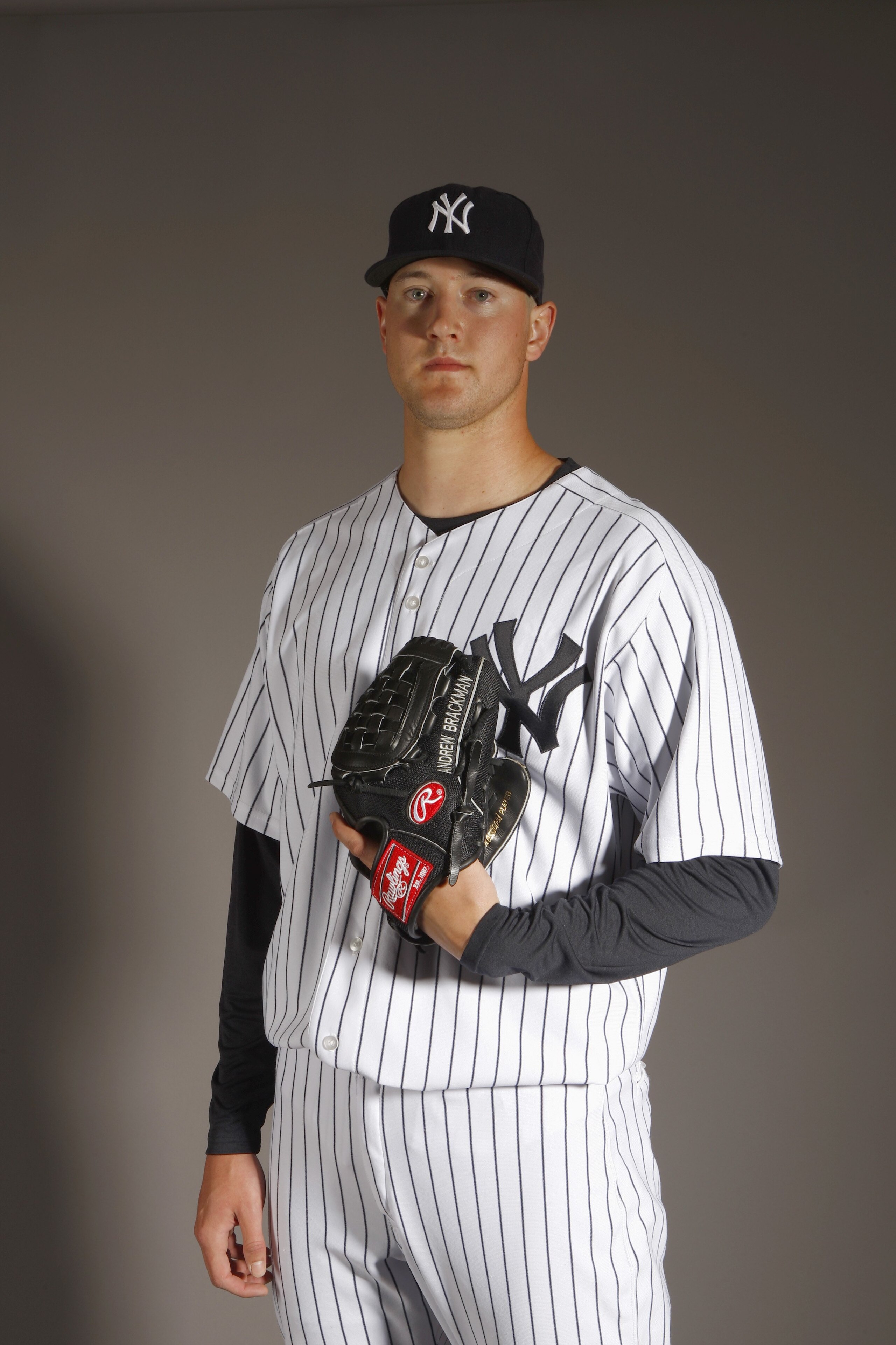 TAMPA, FL - FEBRUARY 21:  Andrew Brackman of the New York Yankees poses during Photo Day on February 21, 2008 at Legends Field in Tampa, Florida. (Photo by Nick Laham/Getty Images)