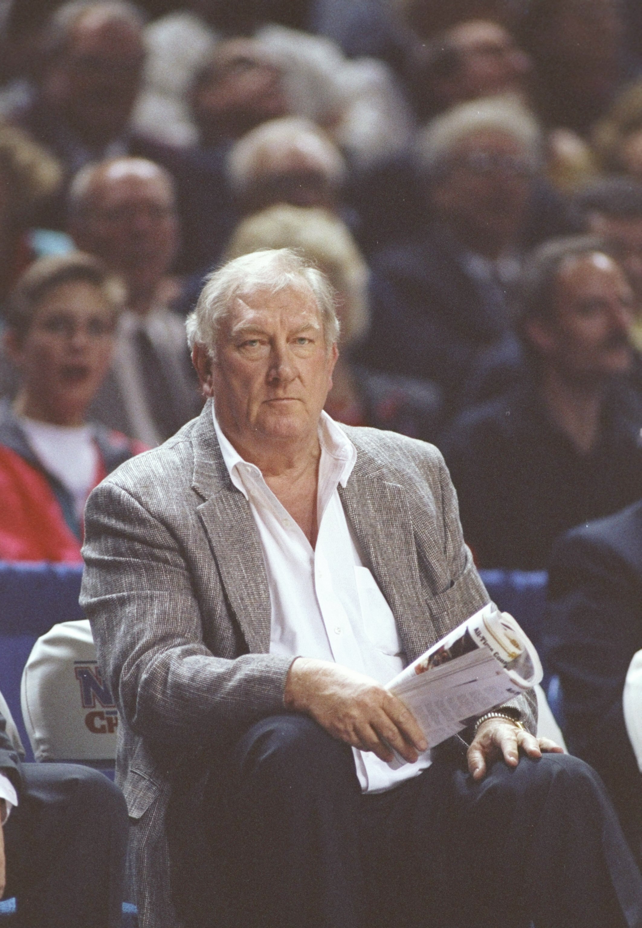 27 Mar 1992:  Head coach Don Haskins of the University of Texas El Paso Miners looks on during a playoff game against the Cincinnati Bearcats.  Mandatory Credit: Earl Richardson  /Allsport