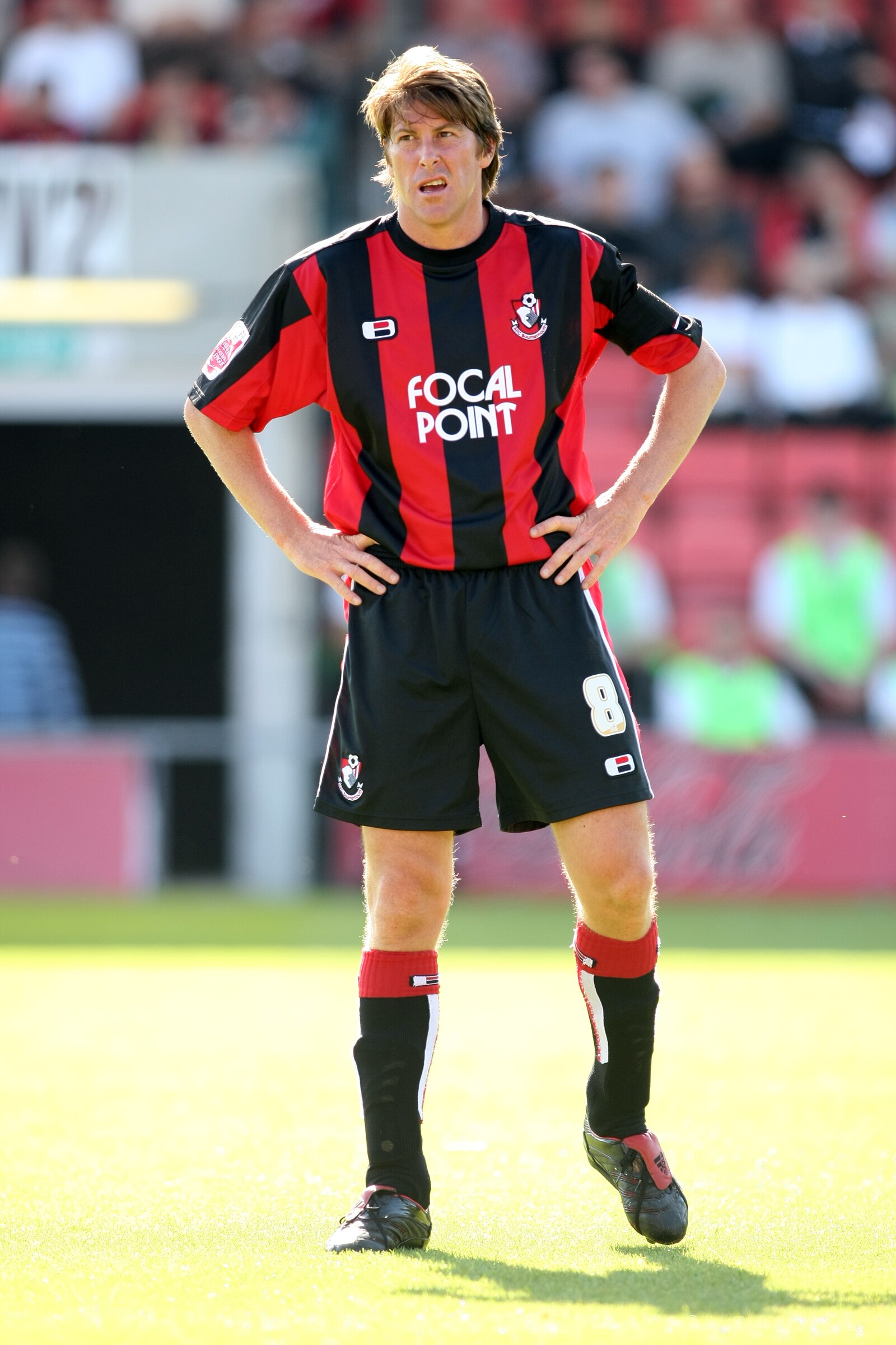 BOURNEMOUTH, UNITED KINGDOM - SEPTEMBER 15: Darren Anderton of AFC Bournemouth in action during the Coca Cola League One Match between AFC Bournemouth and Northampton Town at The Fitness First Stadium on September 15, 2007 in Bournemouth,England.(Photo by