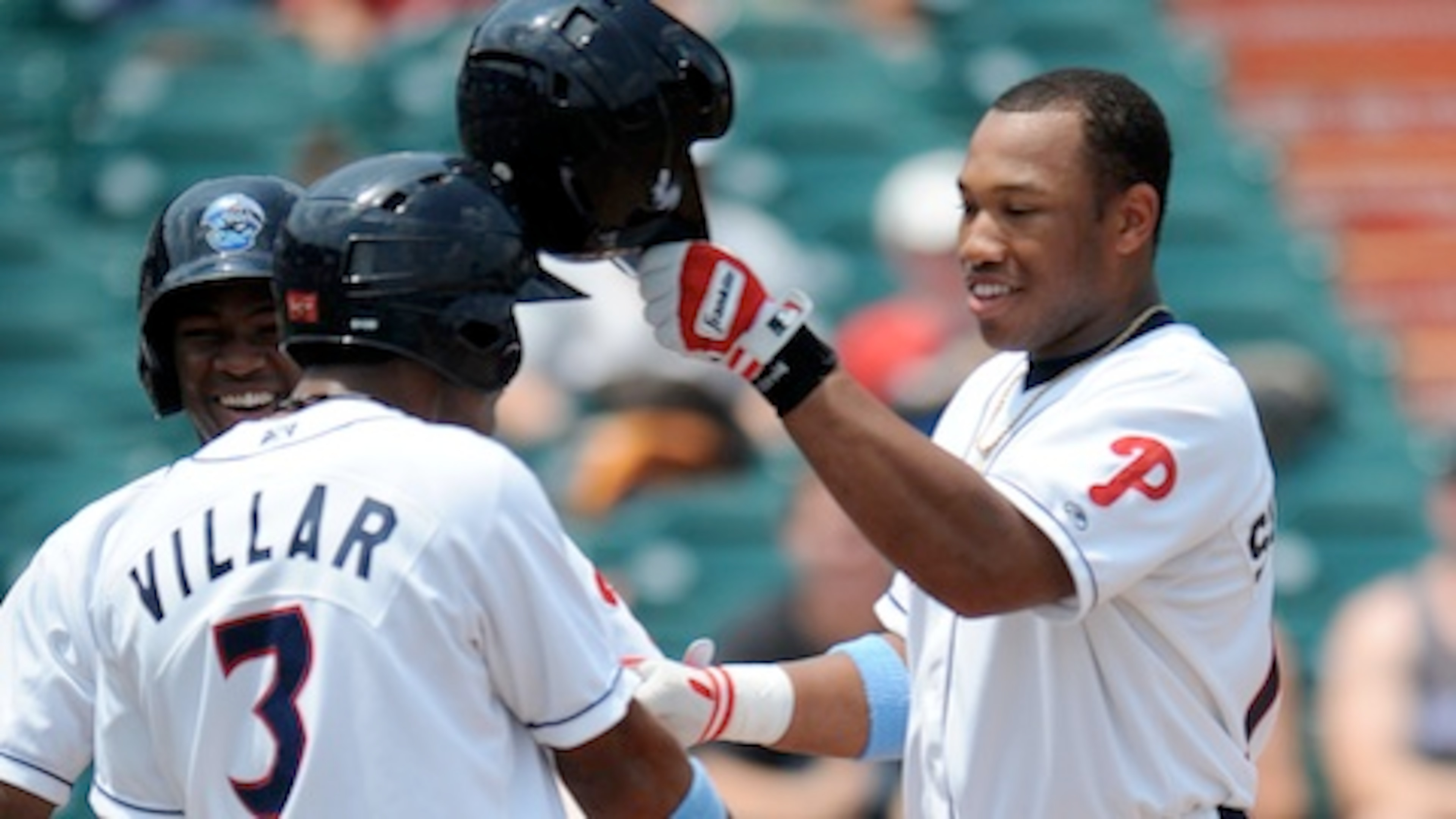 Singleton (right), pitcured with Jonathan Villar, since traded to Houston.