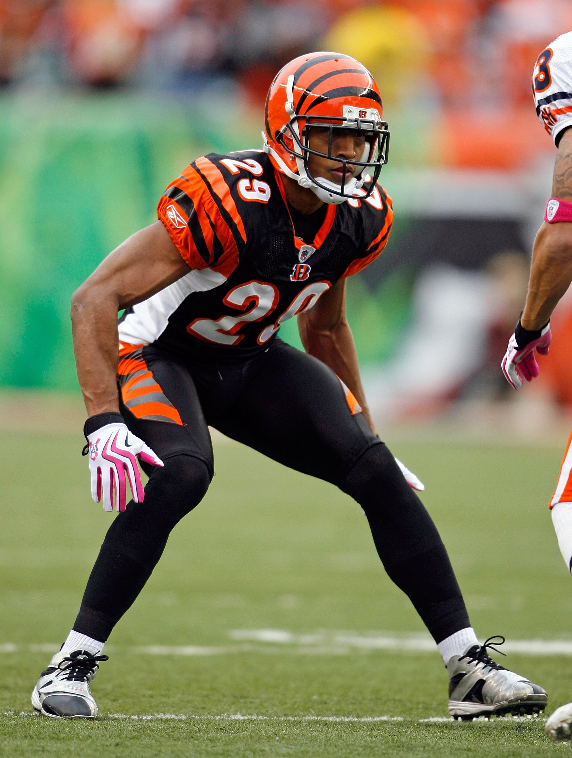 CINCINNATI - OCTOBER 25:  Leon Hall #29 of the Cincinnati Bengals is pictured during the NFL game against the Chicago Bears at Paul Brown Stadium on October 25, 2009 in Cincinnati, Ohio.  The Bengals won 45-10.  (Photo by Andy Lyons/Getty Images)