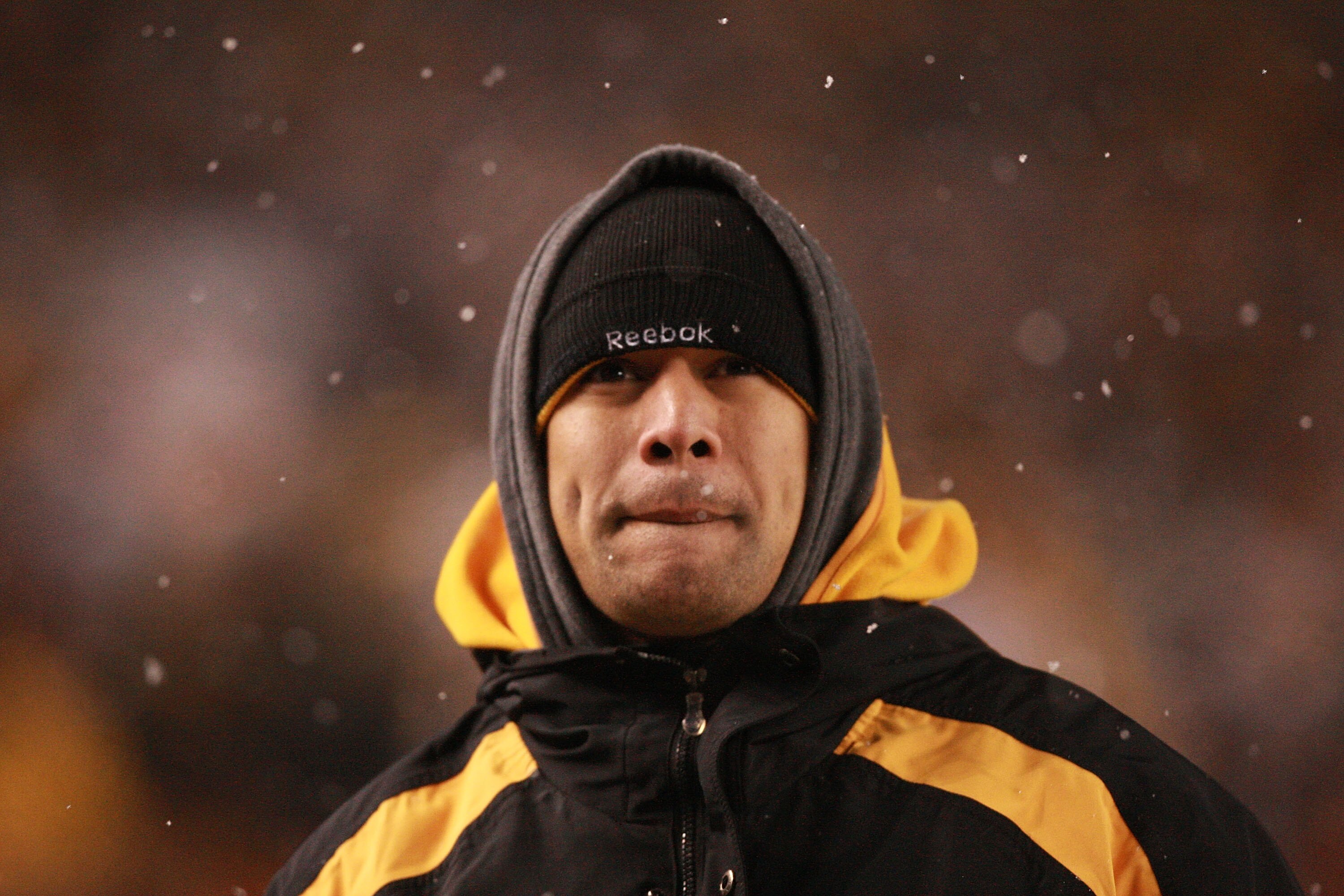 PITTSBURGH - DECEMBER 19:  Troy Polamalu of the Pittsburgh Steelers is seen on the sideline during the game against the New York Jets at Heinz Field on December 19, 2010 in Pittsburgh, Pennsylvania.  (Photo by Karl Walter/Getty Images)