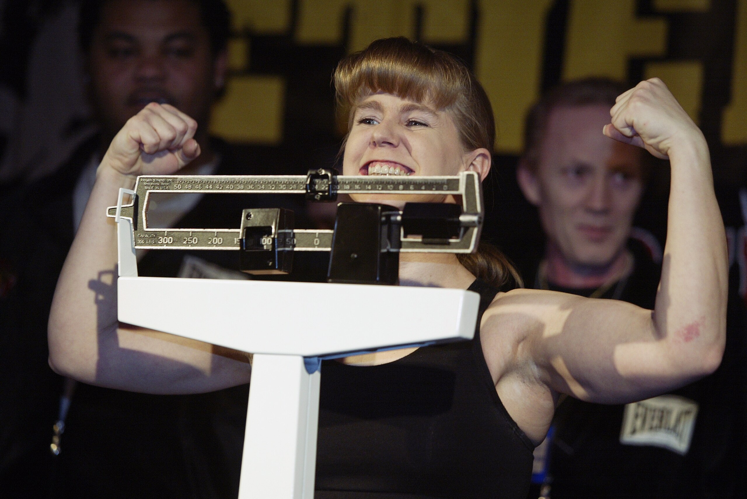 Tunica, MI - FEBRUARY 21 :  Tonya Harding weighs in at the Grand Casino in Tunica, Mississippi on February 21, for pro debut  against Samantha Browning on February 22 at the Pyramid in Memphis, Tennesee. (Photo by Al Bello/Getty Images)