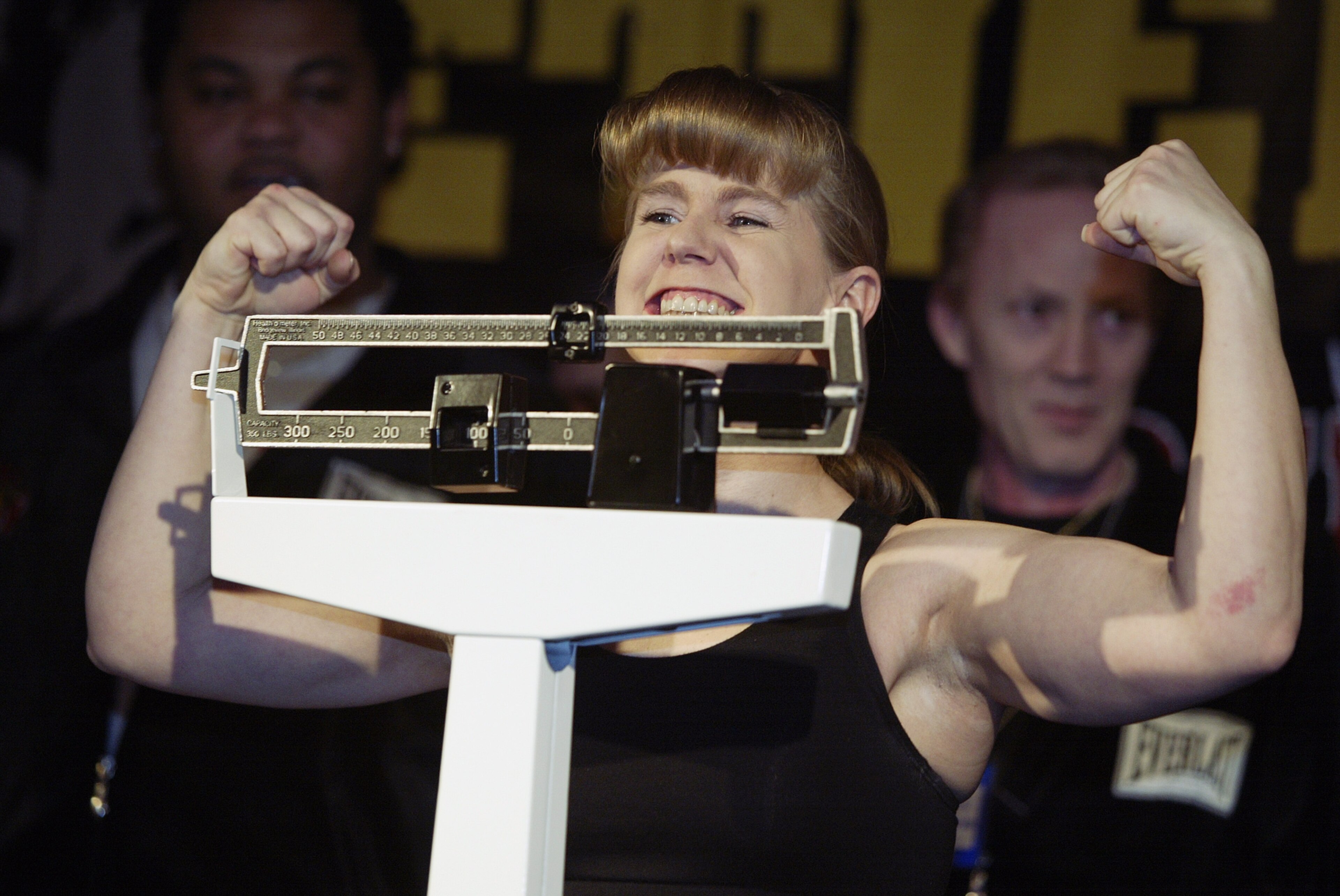 Tunica, MI - FEBRUARY 21 :  Tonya Harding weighs in at the Grand Casino in Tunica, Mississippi on February 21, for pro debut  against Samantha Browning on February 22 at the Pyramid in Memphis, Tennesee. (Photo by Al Bello/Getty Images)