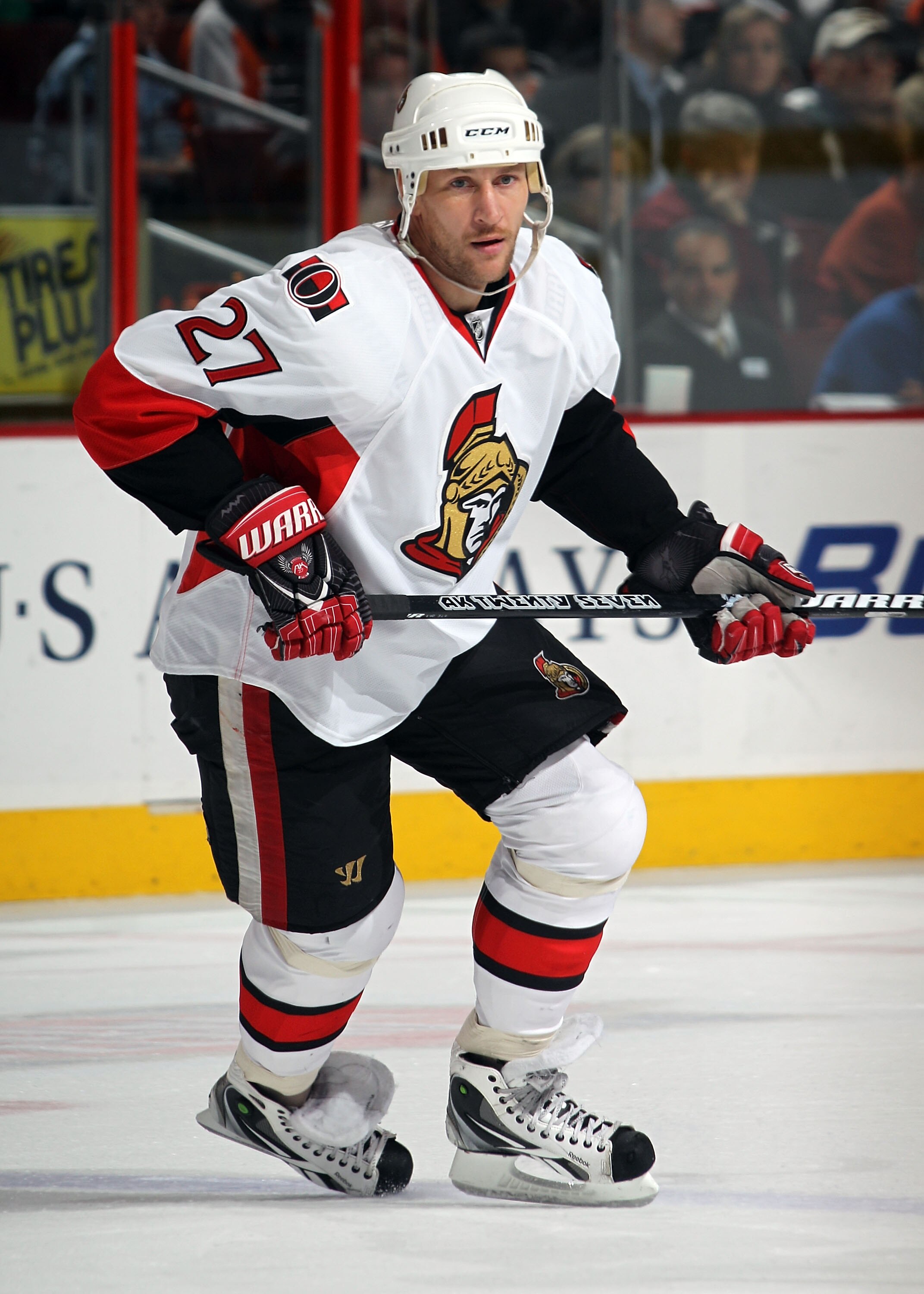 PHILADELPHIA - NOVEMBER 15:  Alex Kovalev #27 of the Ottawa Senators skates against the Philadelphia Flyers at the Wells Fargo Center on November 15, 2010 in Philadelphia, Pennsylvania.  (Photo by Bruce Bennett/Getty Images)