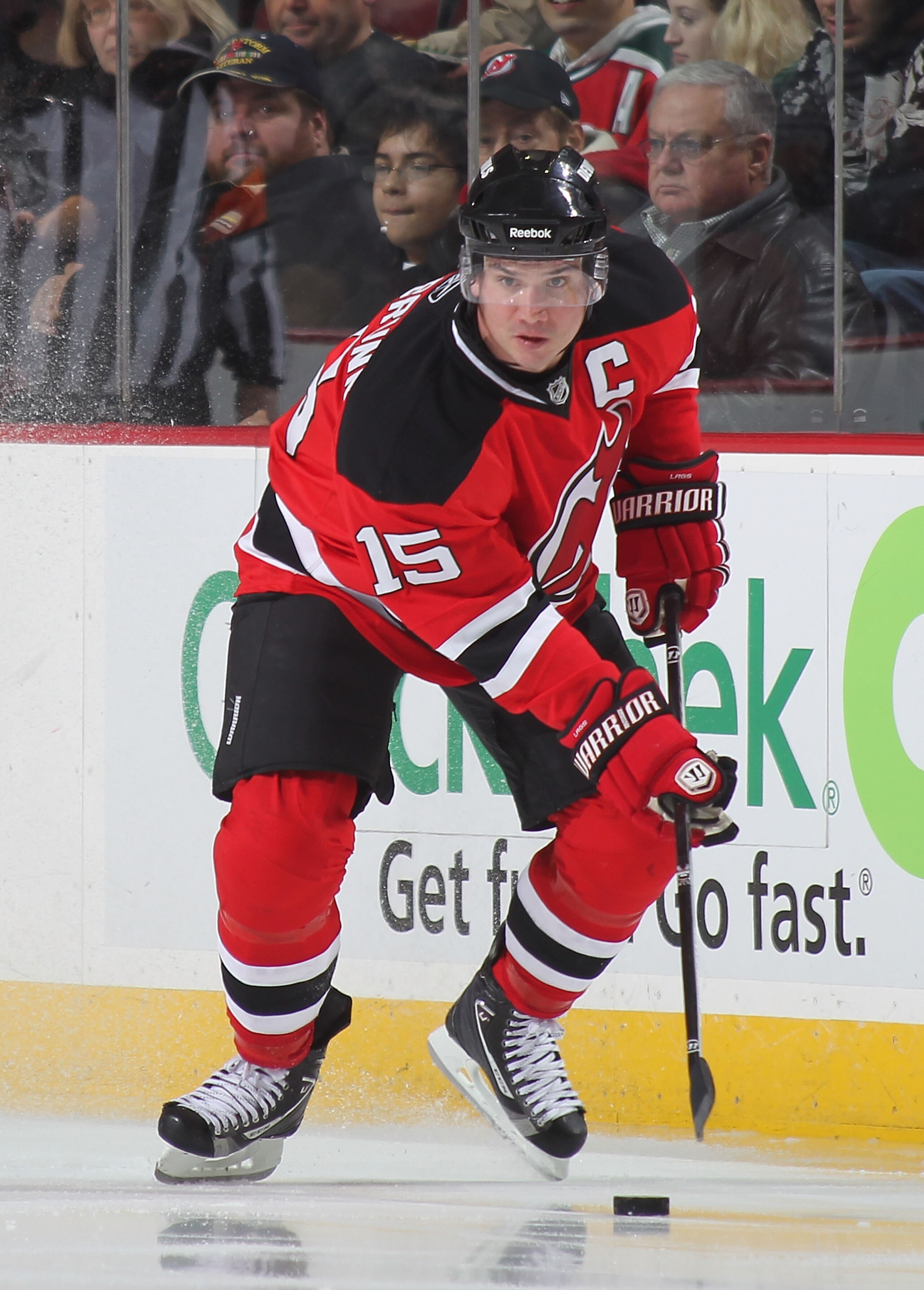 NEWARK, NJ - DECEMBER 15: Jamie Langenbrunner #15 of the New Jersey Devils skates during a hockey game against the Phoenix Coyotes at the Prudential Center on December 15, 2010 in Newark, New Jersey. (Photo by Paul Bereswill/Getty Images) NEWARK, NJ - DECEMBER 15: Jamie Langenbrunner #15 of the New Jersey Devils skates during a hockey game against the Phoenix Coyotes at the Prudential Center on December 15, 2010 in Newark, New Jersey. (Photo by Paul Bereswill/Getty Images)
