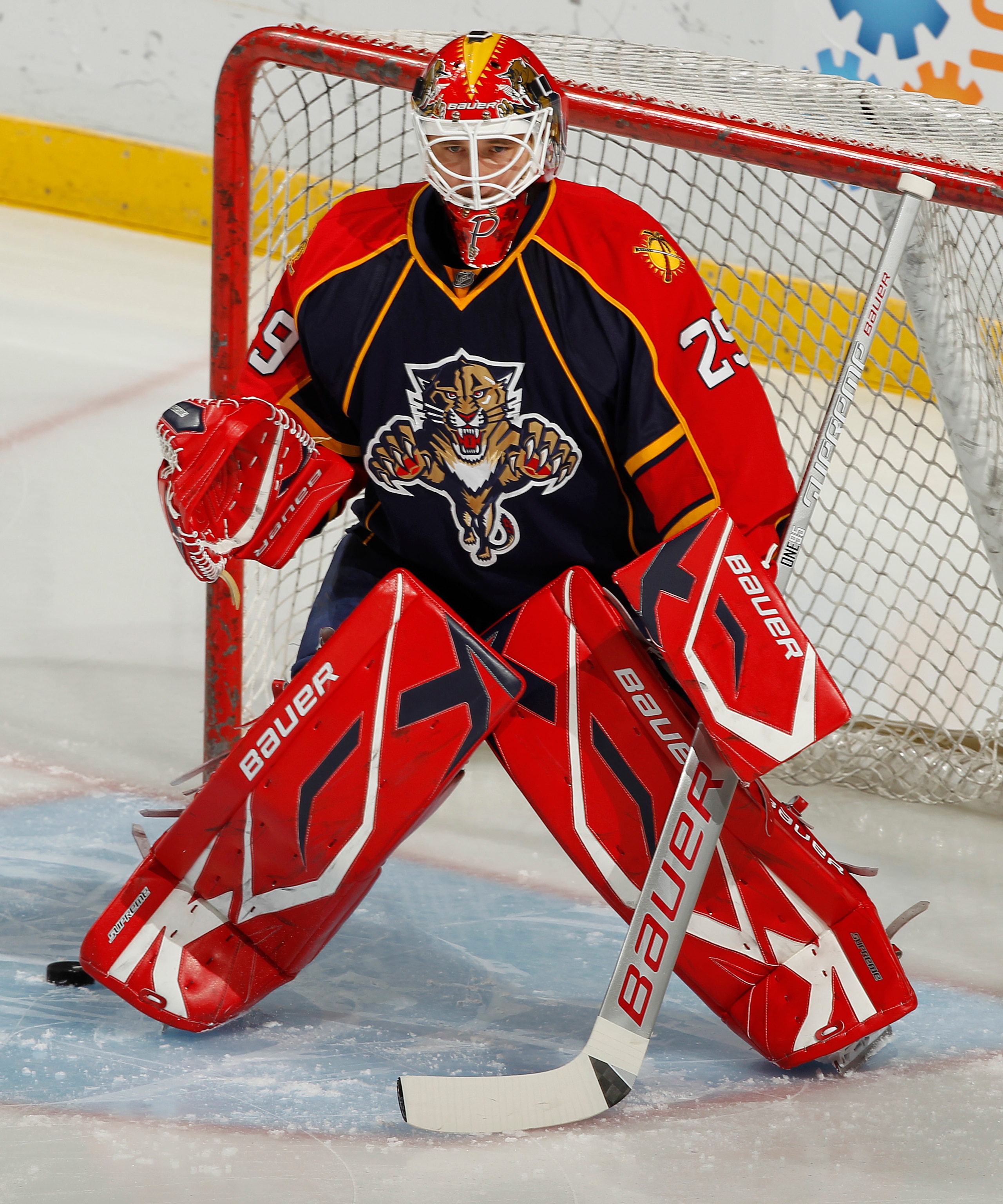SUNRISE, FL - DECEMBER 7: Goaltender Tomas Vokoun #29 of the Florida Panthers warms up prior to the game against the Colorado Avalanche on December 7, 2010 at the BankAtlantic Center in Sunrise, Florida. (Photo by Joel Auerbach/Getty Images) SUNRISE, FL - DECEMBER 7: Goaltender Tomas Vokoun #29 of the Florida Panthers warms up prior to the game against the Colorado Avalanche on December 7, 2010 at the BankAtlantic Center in Sunrise, Florida. (Photo by Joel Auerbach/Getty Images)