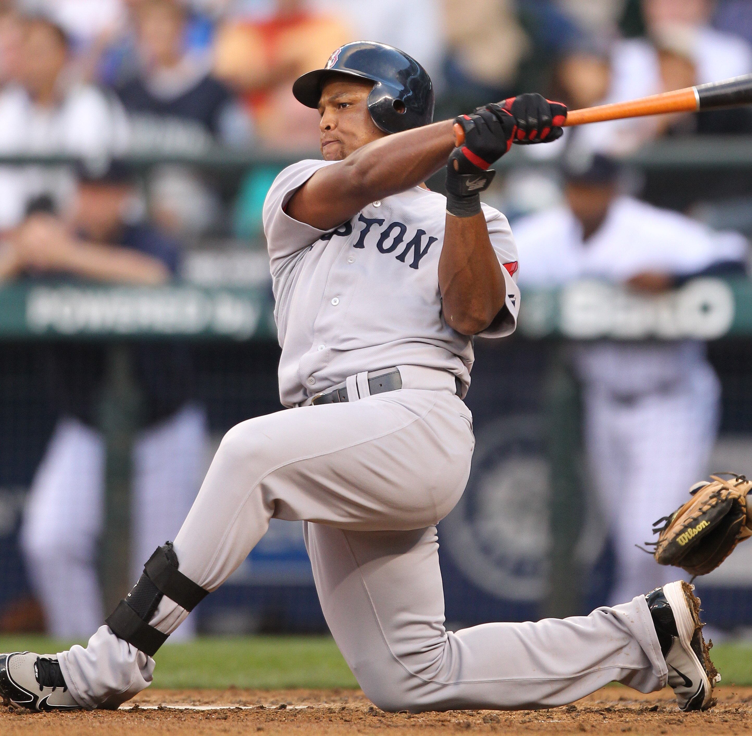 SEATTLE - JULY 22: Adrian Beltre #29 of the Boston Red Sox bats against the Seattle Mariners at Safeco Field on July 22, 2010 in Seattle, Washington. (Photo by Otto Greule Jr/Getty Images)