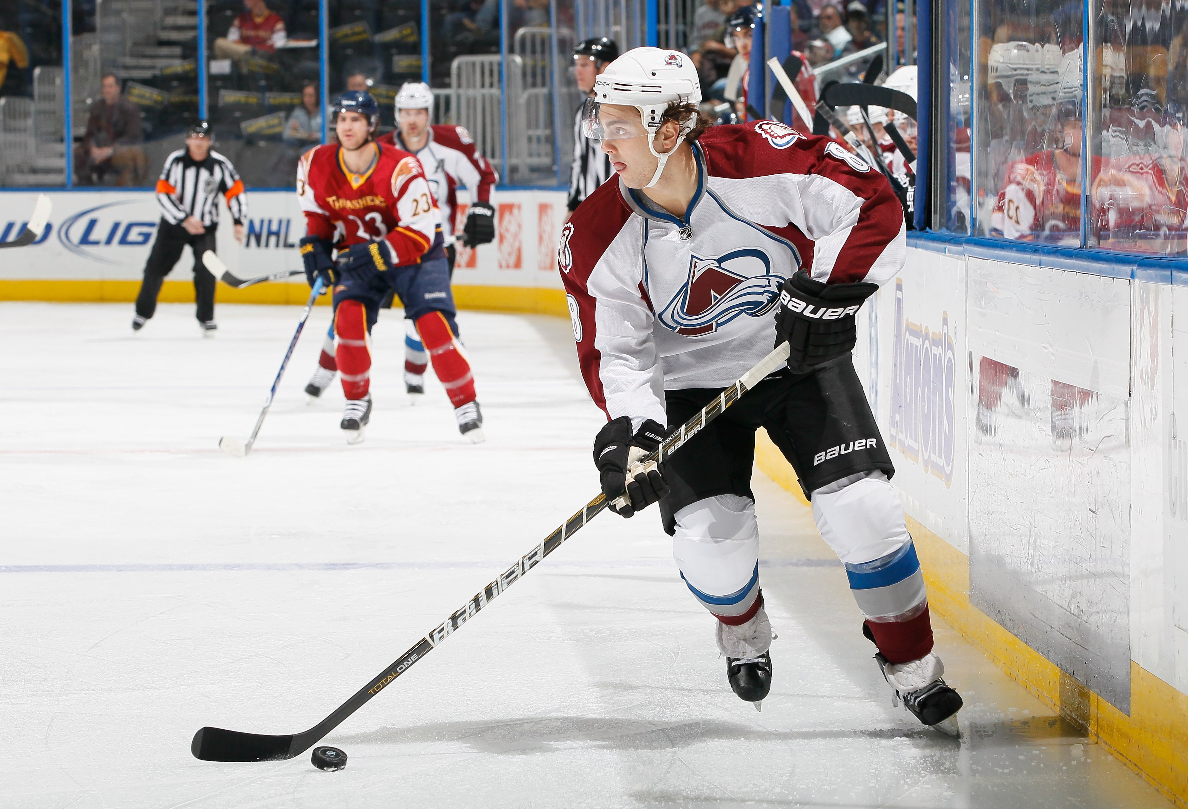 ATLANTA, GA - DECEMBER 10:  Kevin Shattenkirk #8 of the Colorado Avalanche against the Atlanta Thrashers at Philips Arena on December 10, 2010 in Atlanta, Georgia.  (Photo by Kevin C. Cox/Getty Images)