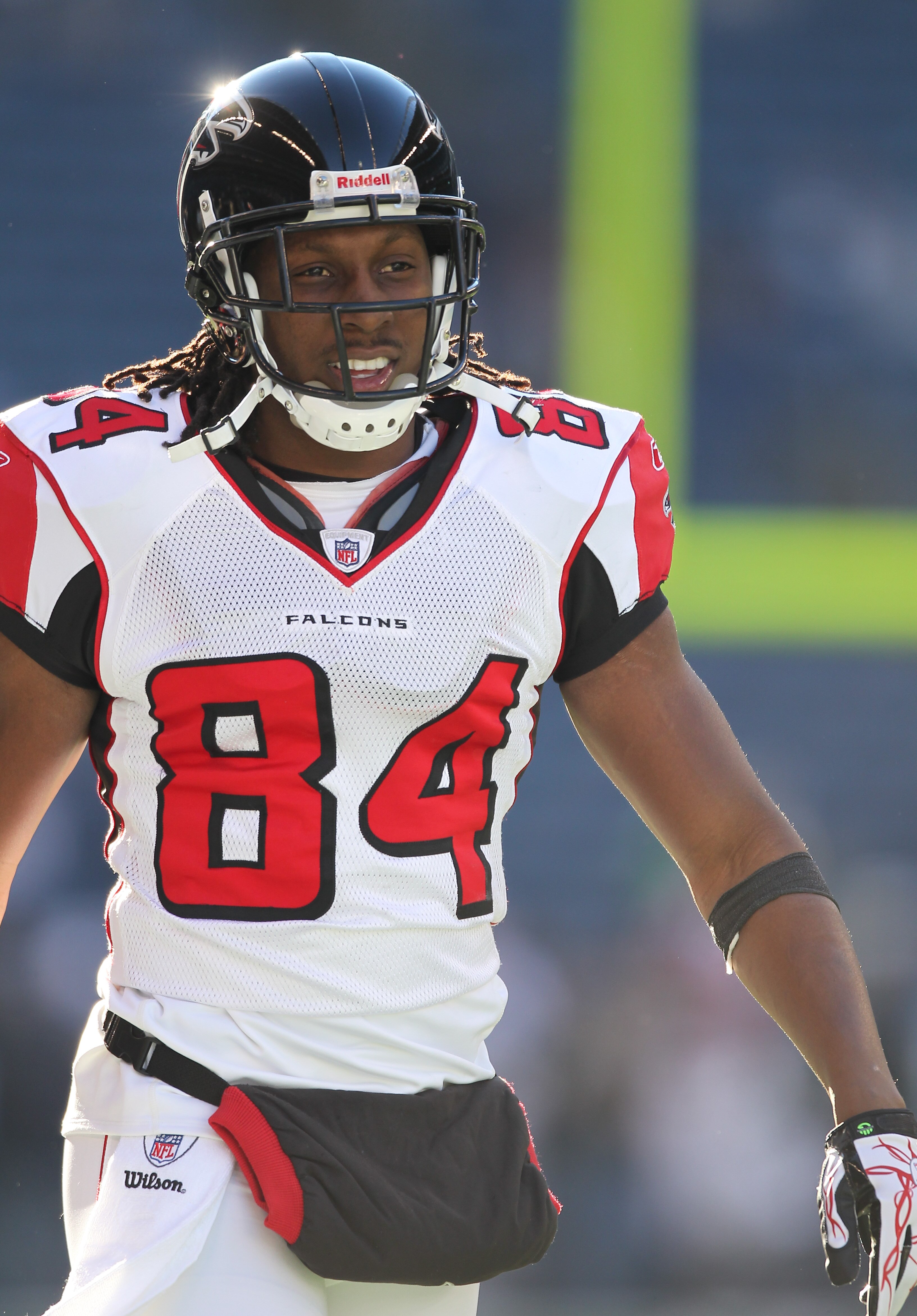 SEATTLE, WA - DECEMBER 19:  Wide receiver Roddy White #84 of the Atlanta Falcons looks on during warmups prior to the game against the Seattle Seahawks at Qwest Field on December 19, 2010 in Seattle, Washington. (Photo by Otto Greule Jr/Getty Images)