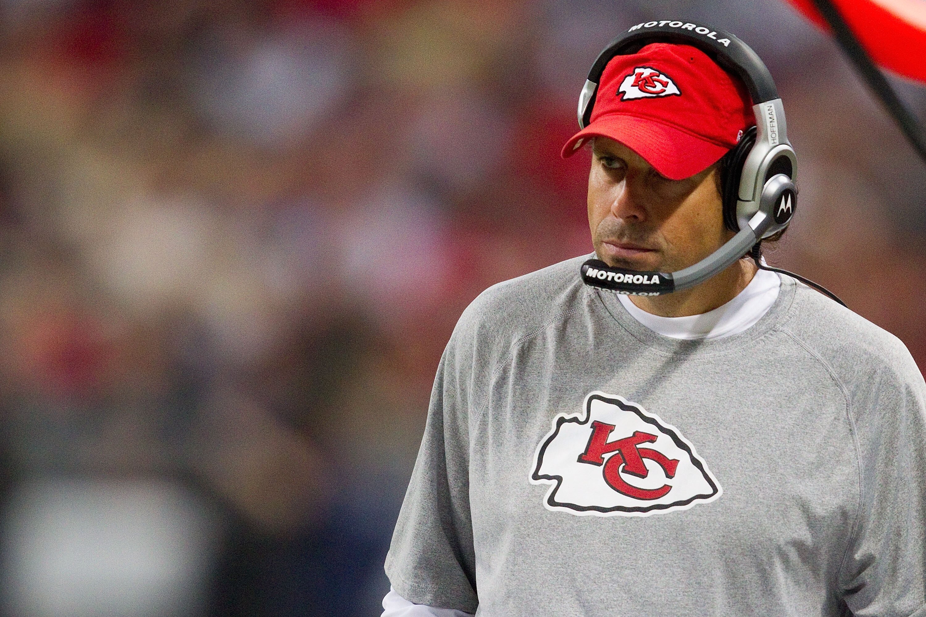 ST. LOUIS, MO - DECEMBER 19: Head coach Todd Haley of the Kansas City Chiefs looks on from the sidelines against the St. Louis Rams at the Edward Jones Dome on December 19, 2010 in St. Louis, Missouri.  The Chiefs beat the Rams 27-13.  (Photo by Dilip Vis