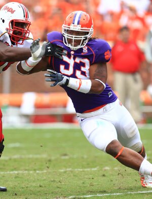 Clemson Consensus All-America defensive end Da'Quan Bowers
