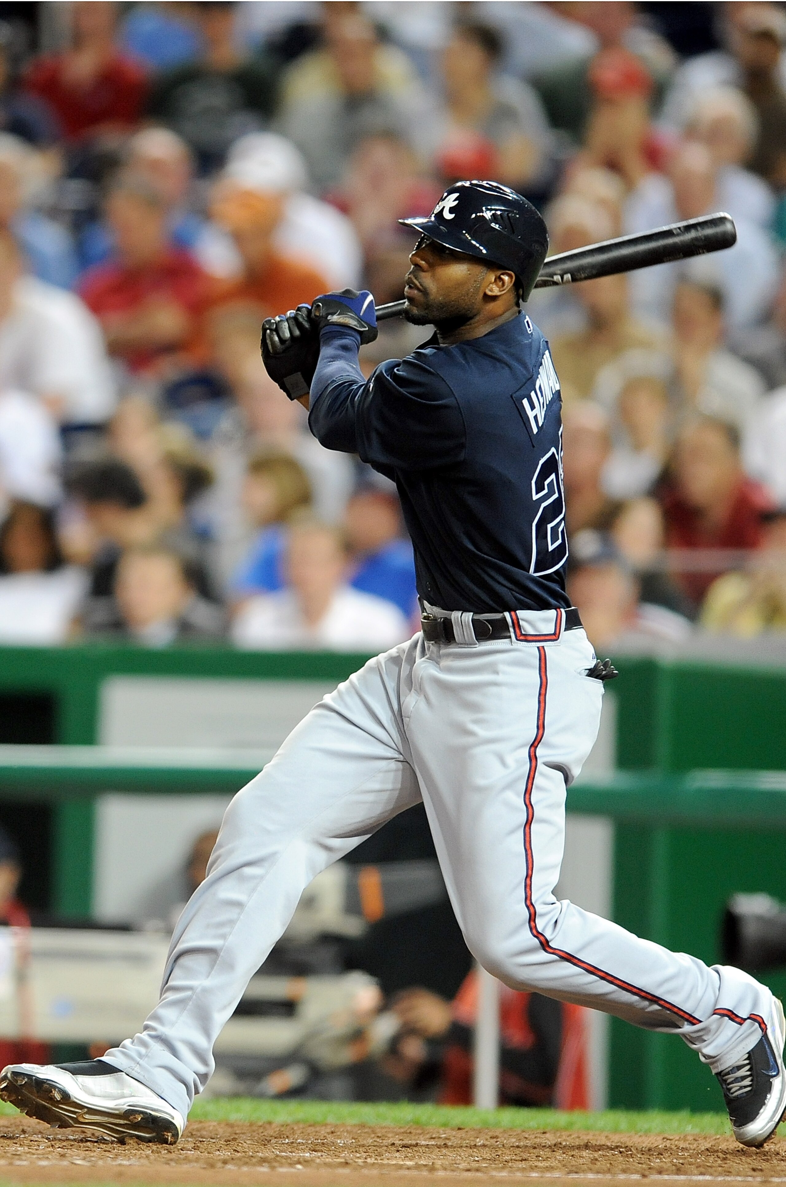 WASHINGTON - MAY 04: Jason Heyward #22 of the Atlanta Braves hits a home run in the fourth inning against the Washington Nationals at Nationals Park on May 4, 2010 in Washington, DC. (Photo by Greg Fiume/Getty Images) WASHINGTON - MAY 04: Jason Heyward #22 of the Atlanta Braves hits a home run in the fourth inning against the Washington Nationals at Nationals Park on May 4, 2010 in Washington, DC. (Photo by Greg Fiume/Getty Images)