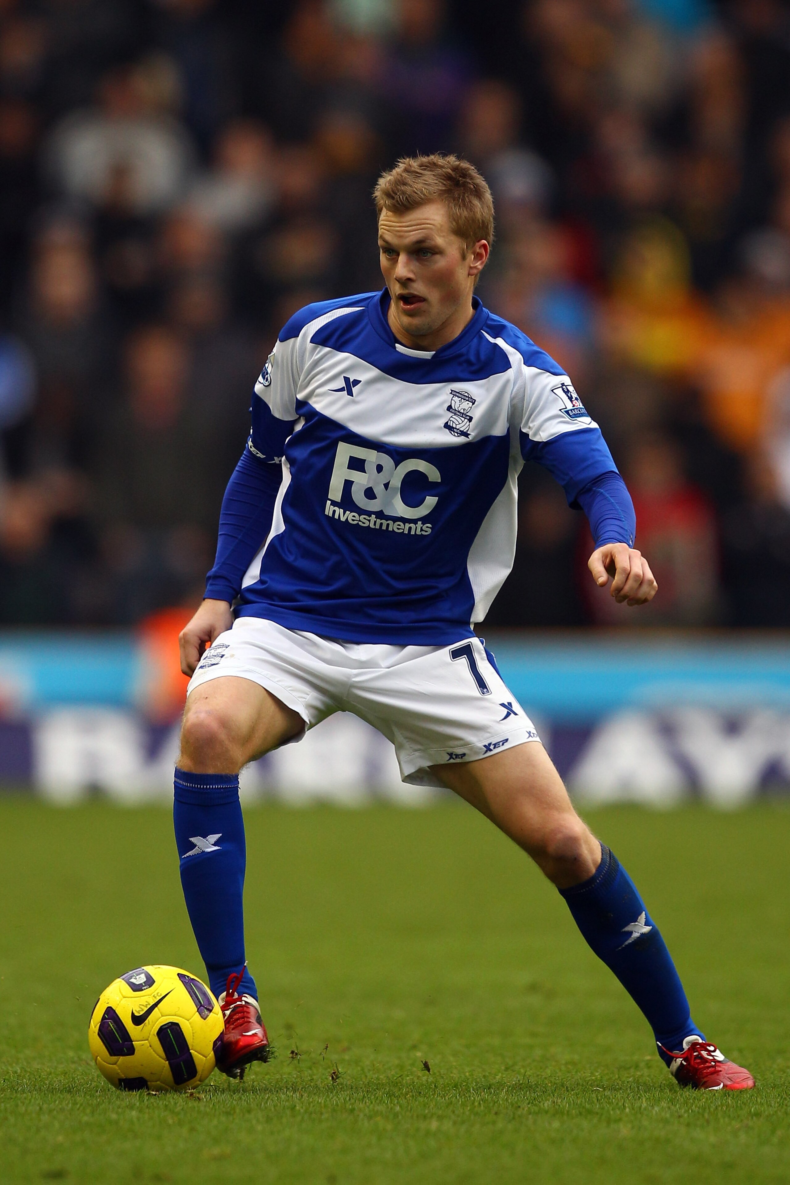 WOLVERHAMPTON, ENGLAND - DECEMBER 12:  Sebastian Larsson of Birmingham in action during the Barclays Premier League match between Wolverhampton Wanderers and Birmingham City at Molineux on December 12, 2010 in Wolverhampton, England.  (Photo by Richard He