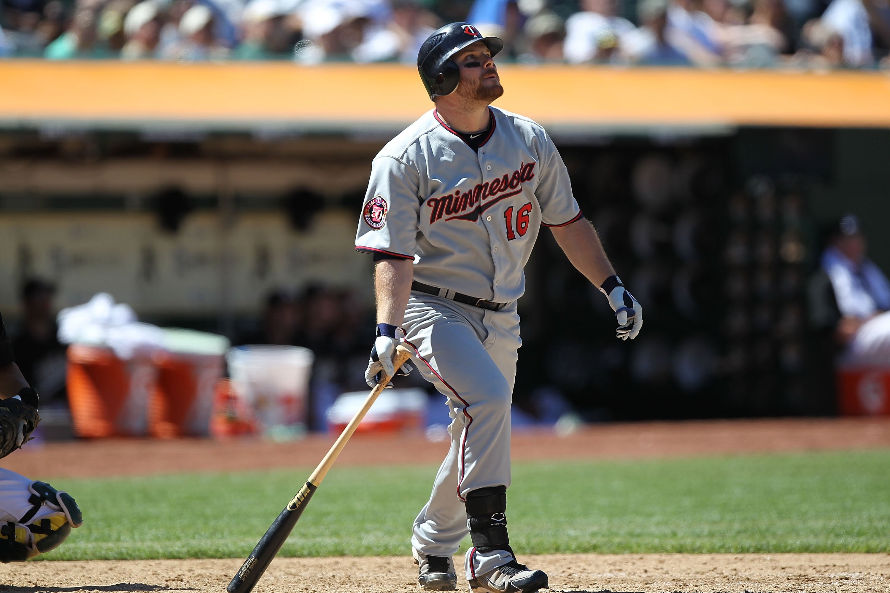 OAKLAND, CA - JUNE 06:  Jason Kubel #16 of the Minnesota Twins bats against the Oakland Athletics during an MLB game at the Oakland-Alameda County Coliseum on June 6, 2010 in Oakland, California.  (Photo by Jed Jacobsohn/Getty Images)