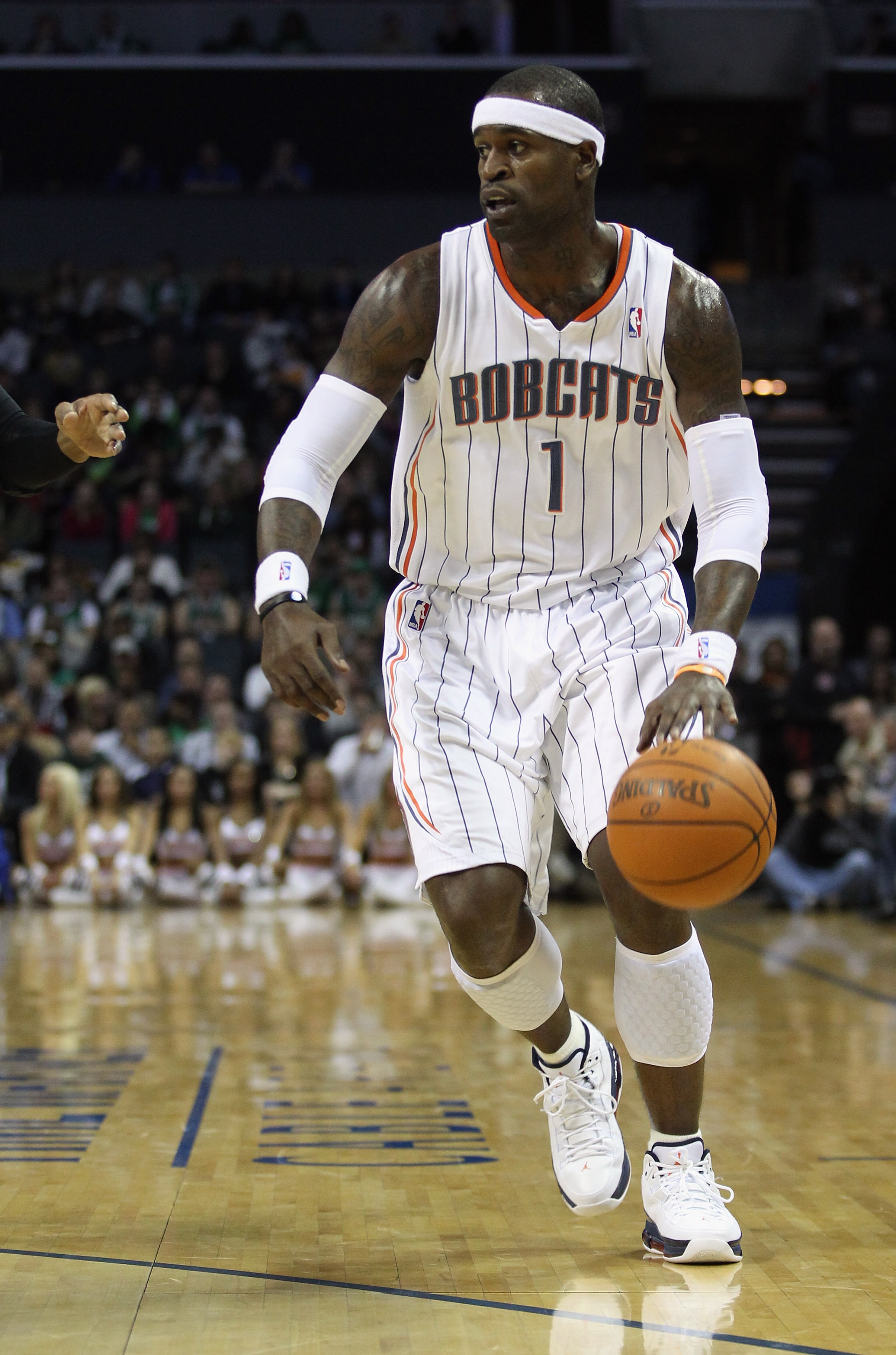 CHARLOTTE, NC - DECEMBER 11: Stephen Jackson #1 of the Charlotte Bobcats against the Boston Celtics during their game at Time Warner Cable Arena on December 11, 2010 in Charlotte, North Carolina. NOTE TO USER: User expressly acknowledges and agrees that,