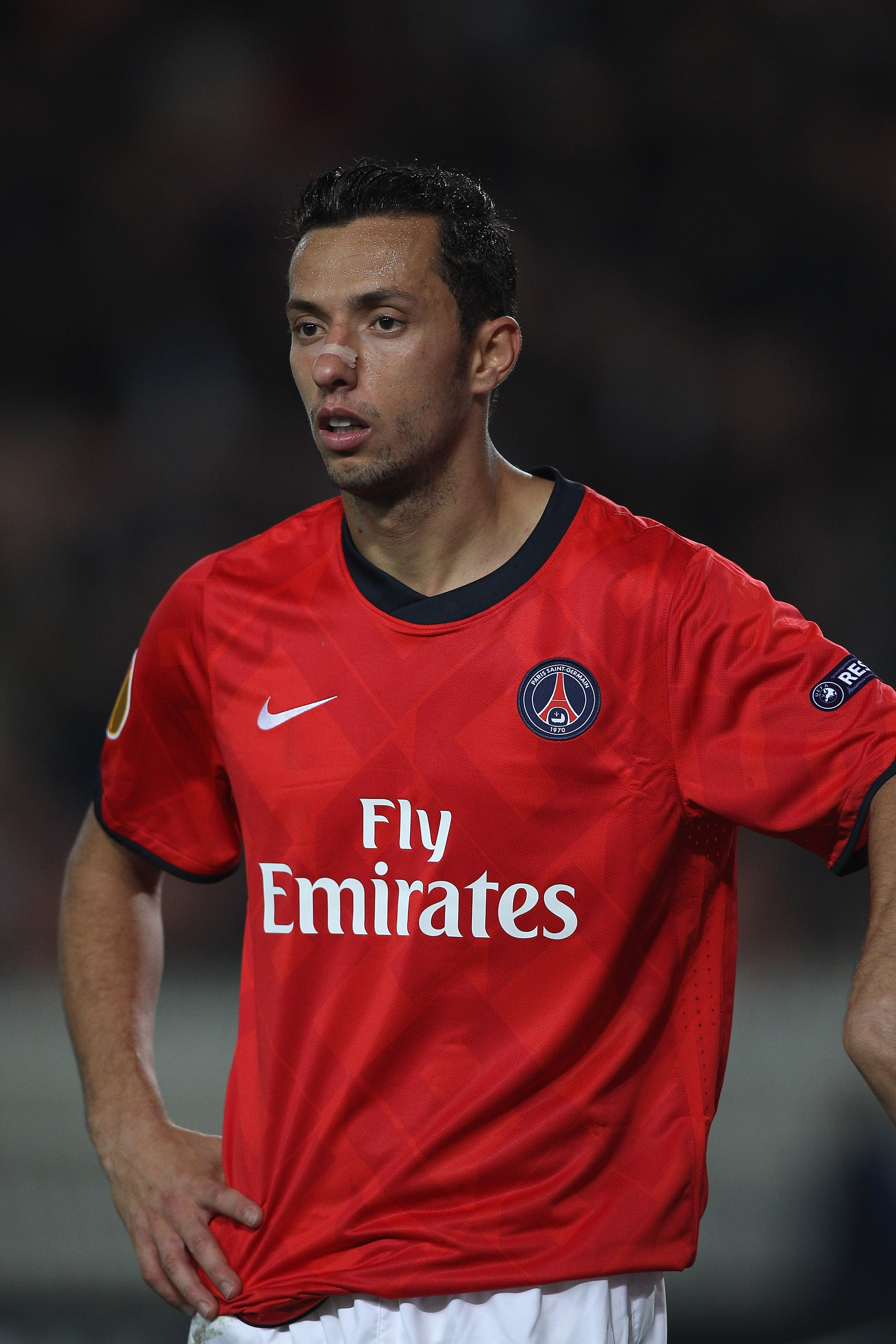 PARIS - NOVEMBER 04: Nene of PSG during the UEFA Europa League Group J match between Paris Saint Germain and Borussia Dortmund at the Parc des Princes on November 4, 2010 in Paris, France.  (Photo by Michael Steele/Getty Images)
