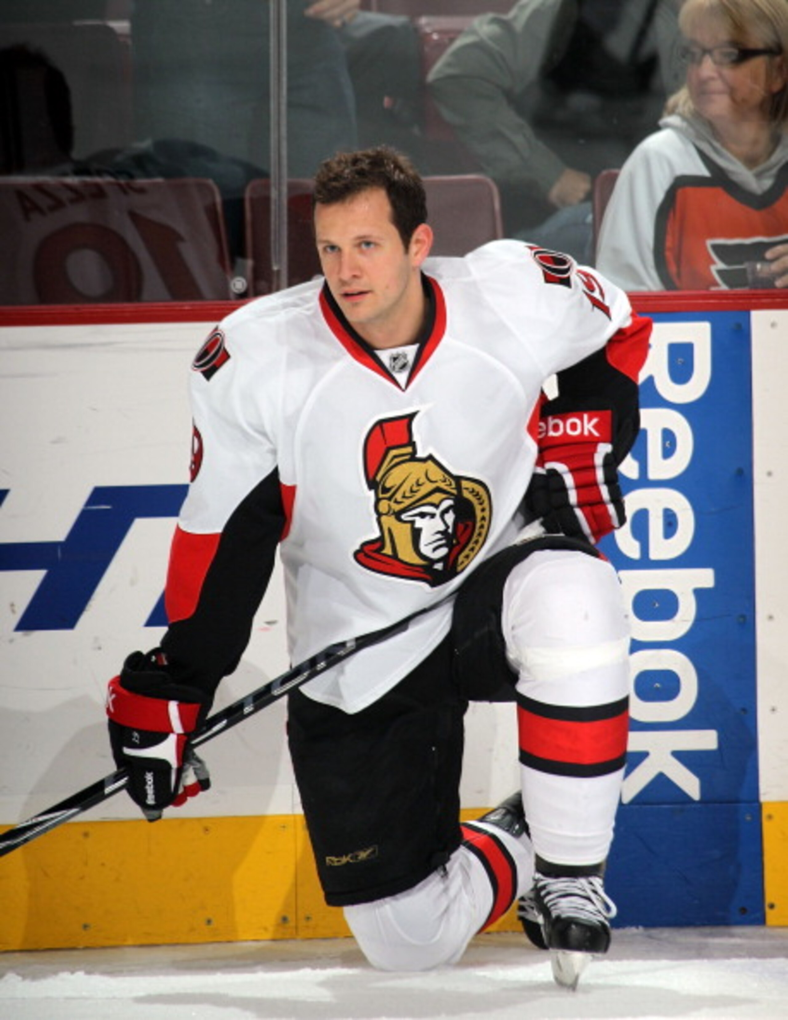 PHILADELPHIA - NOVEMBER 15: Jason Spezza #19 of the Ottawa Senators skates against the Philadelphia Flyers at the Wells Fargo Center on November 15, 2010 in Philadelphia, Pennsylvania. (Photo by Bruce Bennett/Getty Images) PHILADELPHIA - NOVEMBER 15: Jason Spezza #19 of the Ottawa Senators skates against the Philadelphia Flyers at the Wells Fargo Center on November 15, 2010 in Philadelphia, Pennsylvania. (Photo by Bruce Bennett/Getty Images)