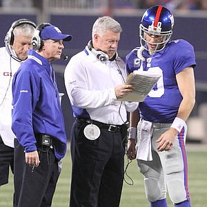 Gilbride's playcalling all season has been questioned, and he struggled to put together four complete quarters against the Eagles.