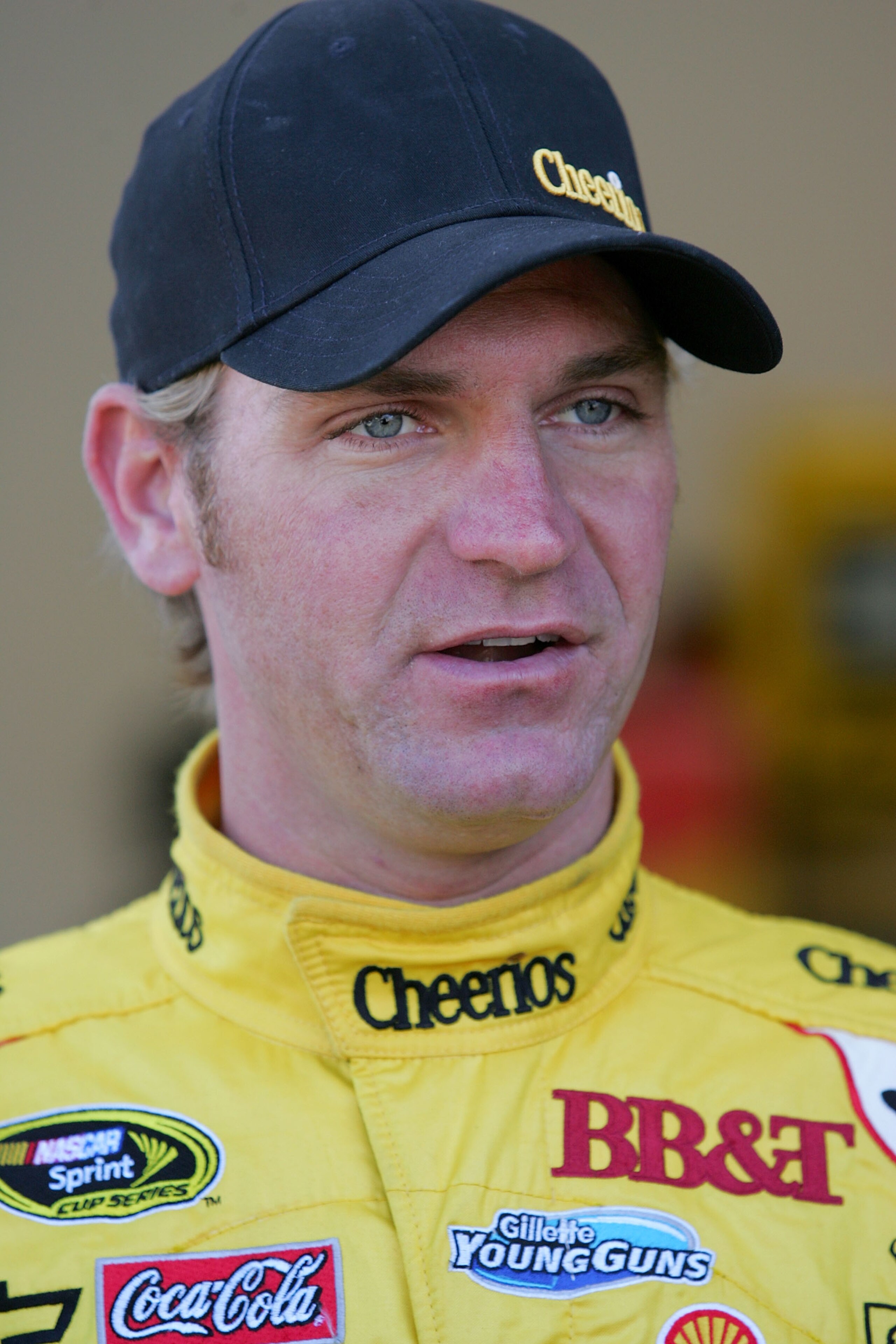 DAYTONA BEACH, FL - FEBRUARY 10:  Clint Bowyer, driver of the #33 Cheerios/Hamburger Helper Chevrolet, looks on in the garage during practice for the NASCAR Sprint Cup Series Daytona 500 at Daytona International Speedway on February 10, 2010 in Daytona Be