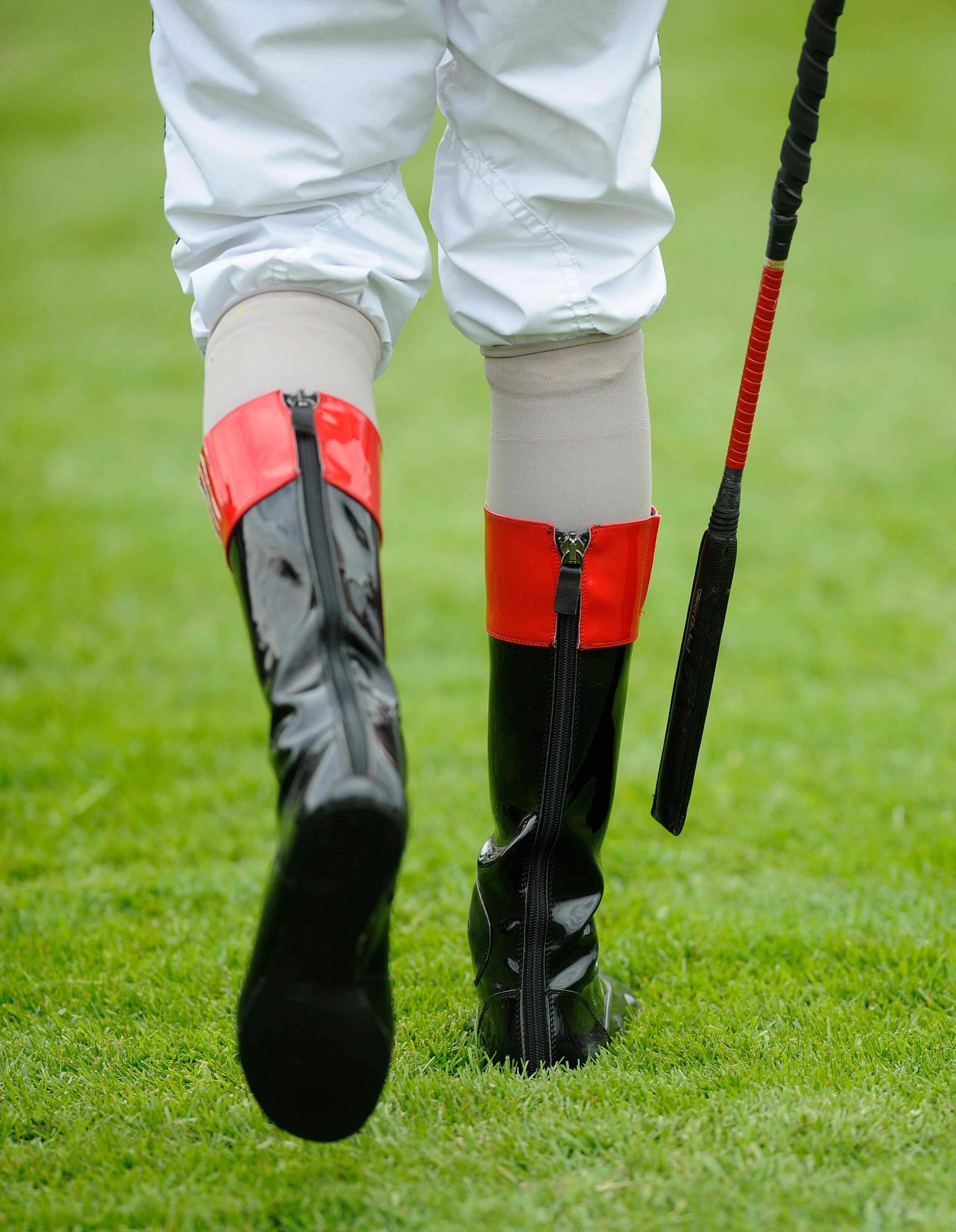 YORK, ENGLAND - MAY 14: Jockeys boots and whip at York racecourse on May 14, 2010 in York, England  (Photo by Alan Crowhurst/ Getty Images)