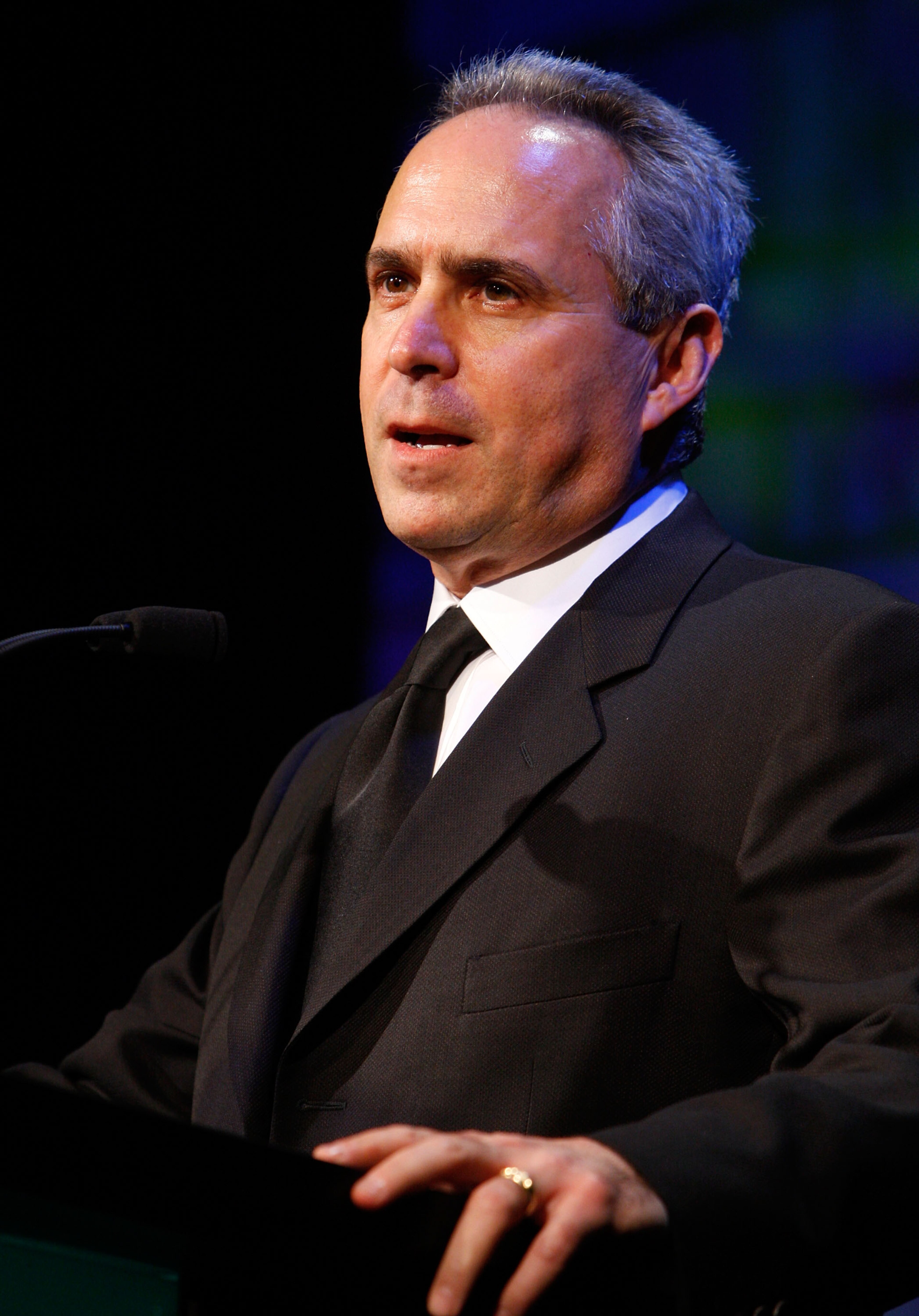 BEVERLY HILLS, CA - APRIL 15: President of HBO Sports Ross Greenburg speaks onstage during the Women's Sports Foundation's 'Billie Awards' held at the Beverly Hilton Hotel on April 15, 2008 in Beverly Hills, California. (Photo by Frazer Harrison/Getty I BEVERLY HILLS, CA - APRIL 15: President of HBO Sports Ross Greenburg speaks onstage during the Women's Sports Foundation's 'Billie Awards' held at the Beverly Hilton Hotel on April 15, 2008 in Beverly Hills, California. (Photo by Frazer Harrison/Getty I