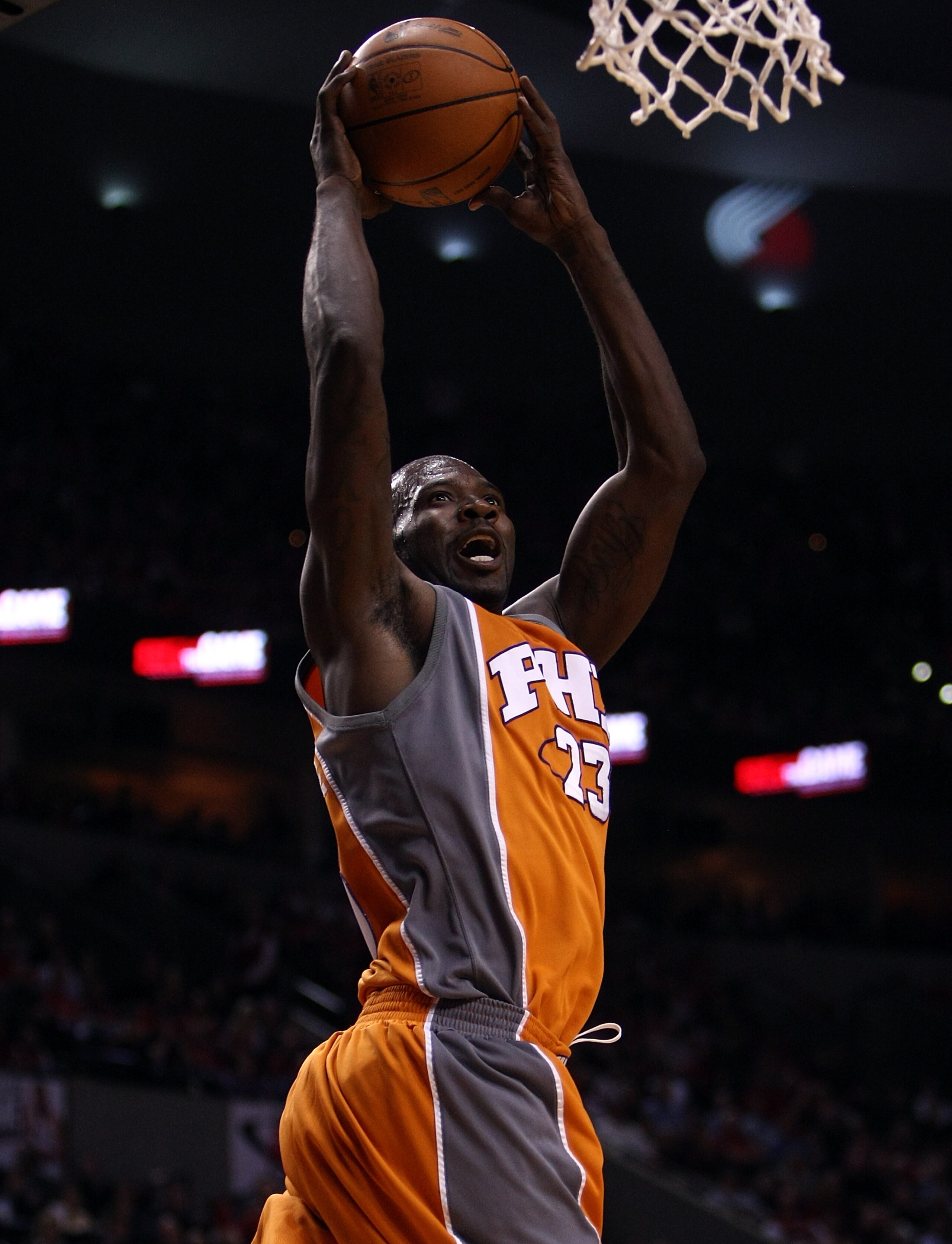 PORTLAND, OR - APRIL 22:  Jason Richardson #23 of the Phoenix Suns goes up for a dunk against the Portland Trail Blazers during Game 3 of the Western Conference Quarterfinals of the NBA Playoffs on April 22, 20010 at the Rose Garden in Portland, Oregon. N