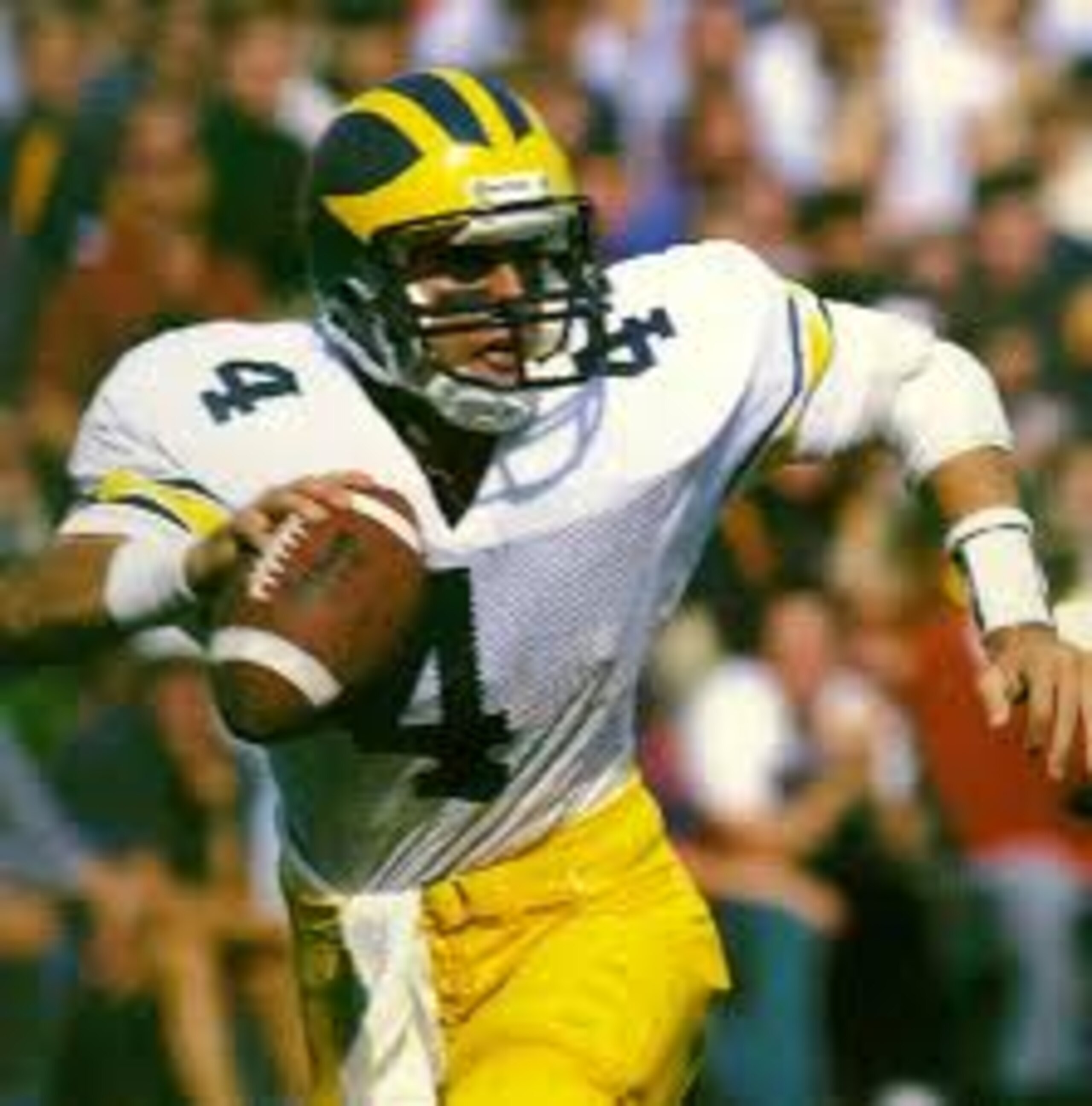 Jim Harbaugh in his playing days under Bo Jim Harbaugh in his playing days under Bo