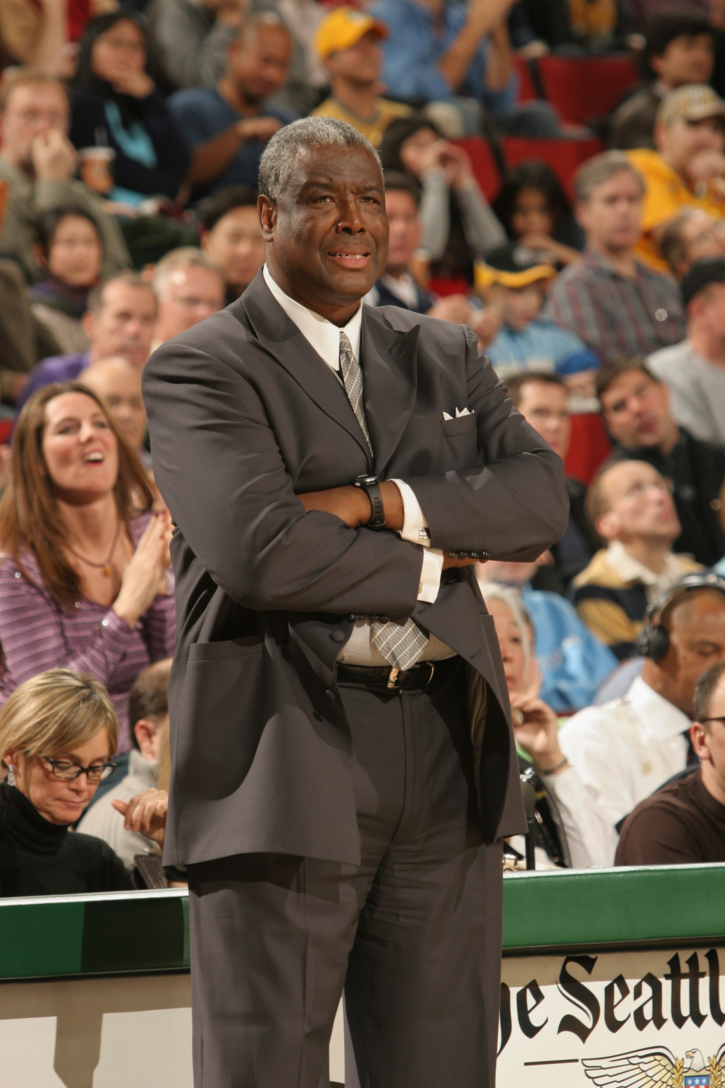 SEATTLE - JANUARY 16:  Head coach Paul Silas of the Cleveland Cavaliers watches the game against the Seattle Sonics on January 16, 2005 at Key Arena in Seattle, Washington.  The Sonics won 105-97.  NOTE TO USER: User expressly acknowledges and agrees that