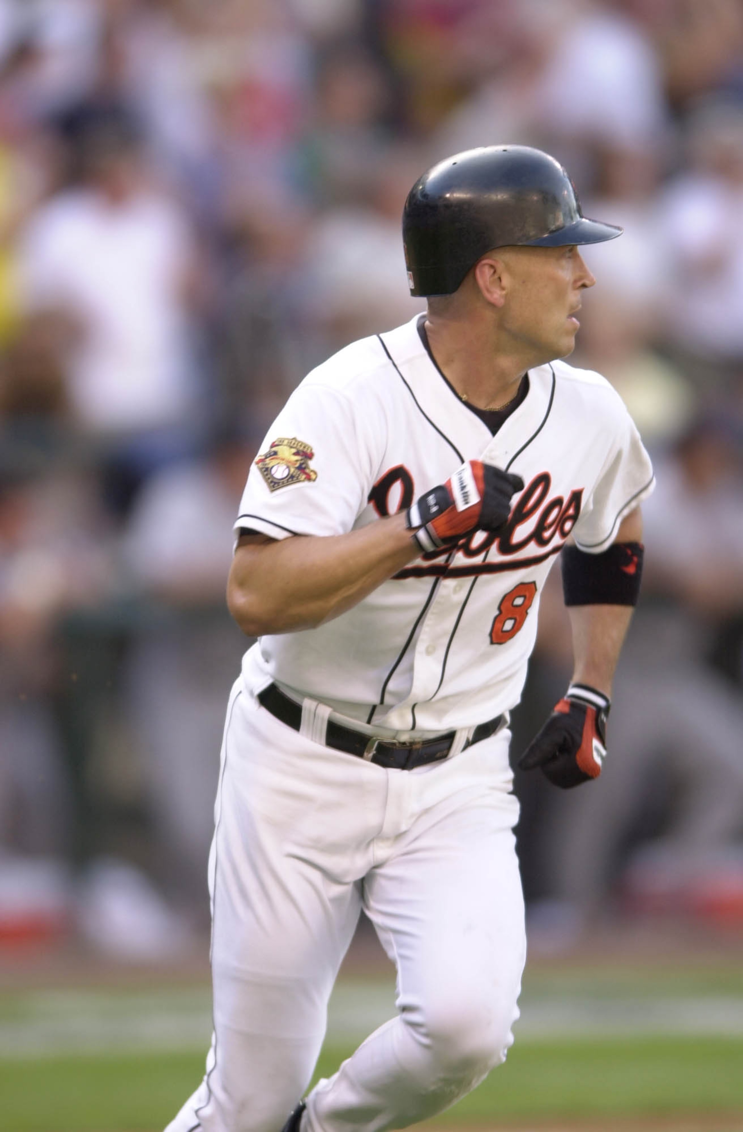 10 Jul 2001:  Cal Ripken Jr. of the Baltimore Orioles circles the bases after hitting a home run in his first at bat during the 2001 Major League Baseball All-Star game at Safeco Field in Seattle, Washington, won by the American League 4-1. DIGITAL IMAGE