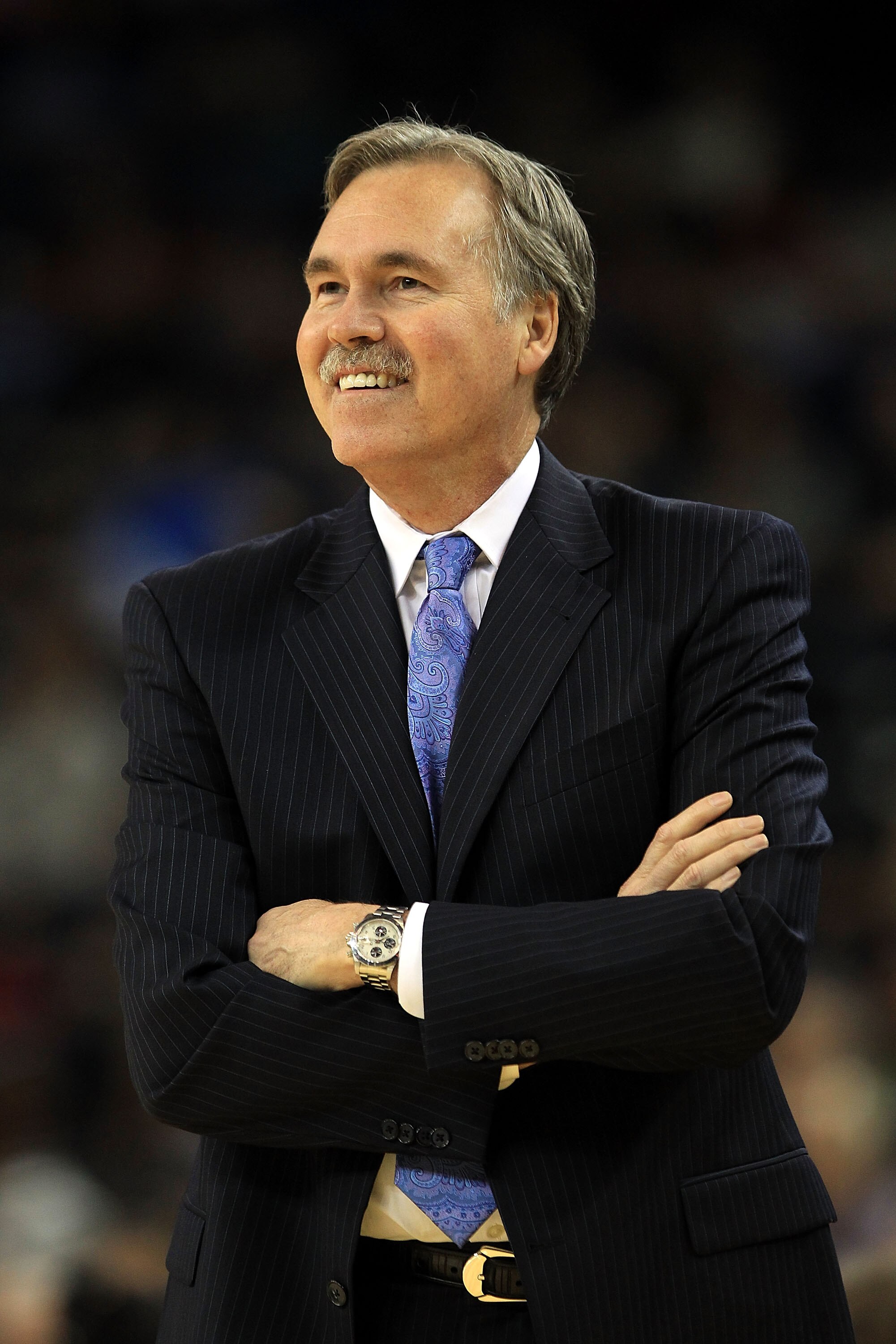 OAKLAND, CA - NOVEMBER 19:  Head coach Mike D'Antoni of the New York Knicks on the sidelines of their game against the Golden State Warriors at Oracle Arena on November 19, 2010 in Oakland, California. NOTE TO USER: User expressly acknowledges and agrees
