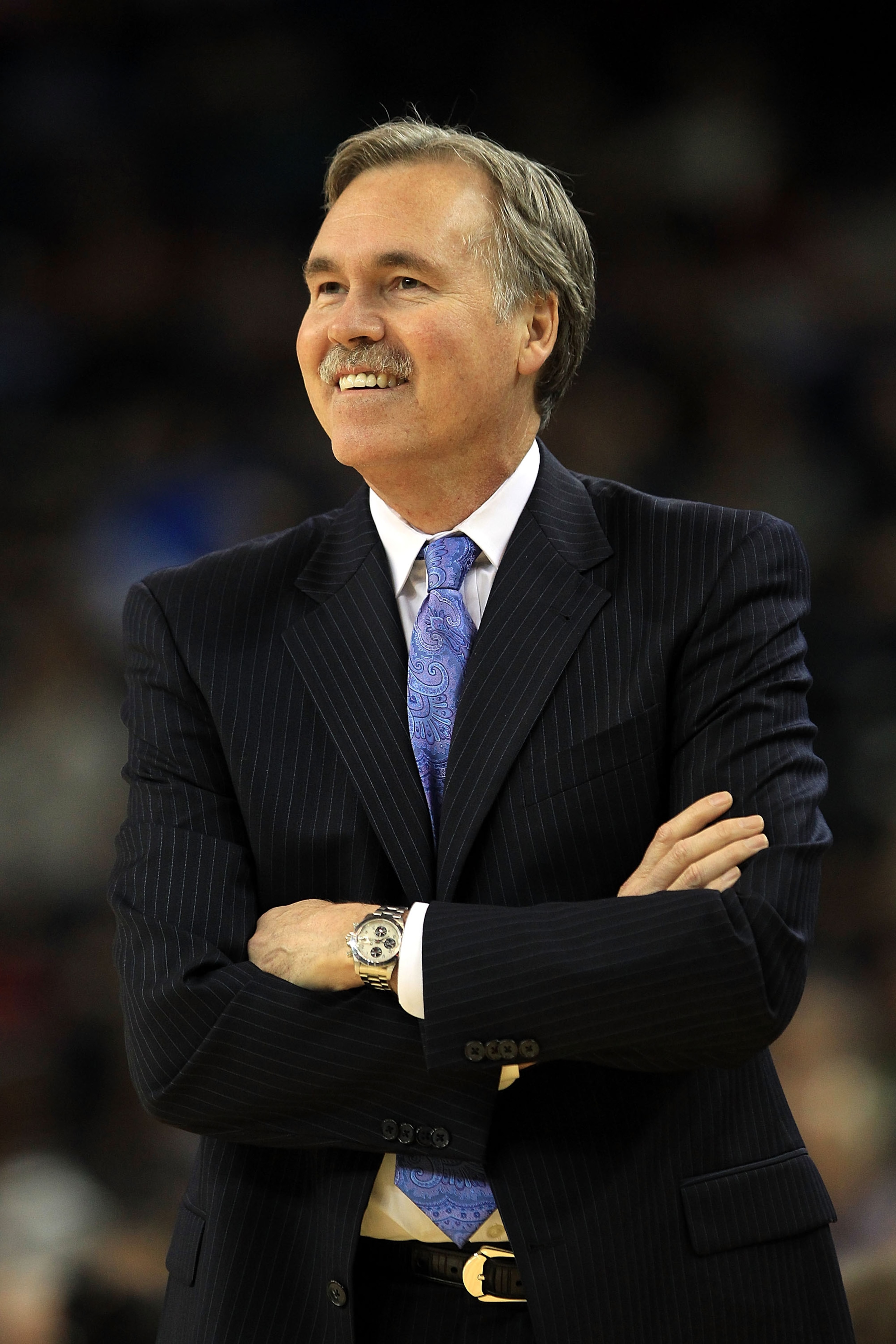 OAKLAND, CA - NOVEMBER 19:  Head coach Mike D'Antoni of the New York Knicks on the sidelines of their game against the Golden State Warriors at Oracle Arena on November 19, 2010 in Oakland, California. NOTE TO USER: User expressly acknowledges and agrees
