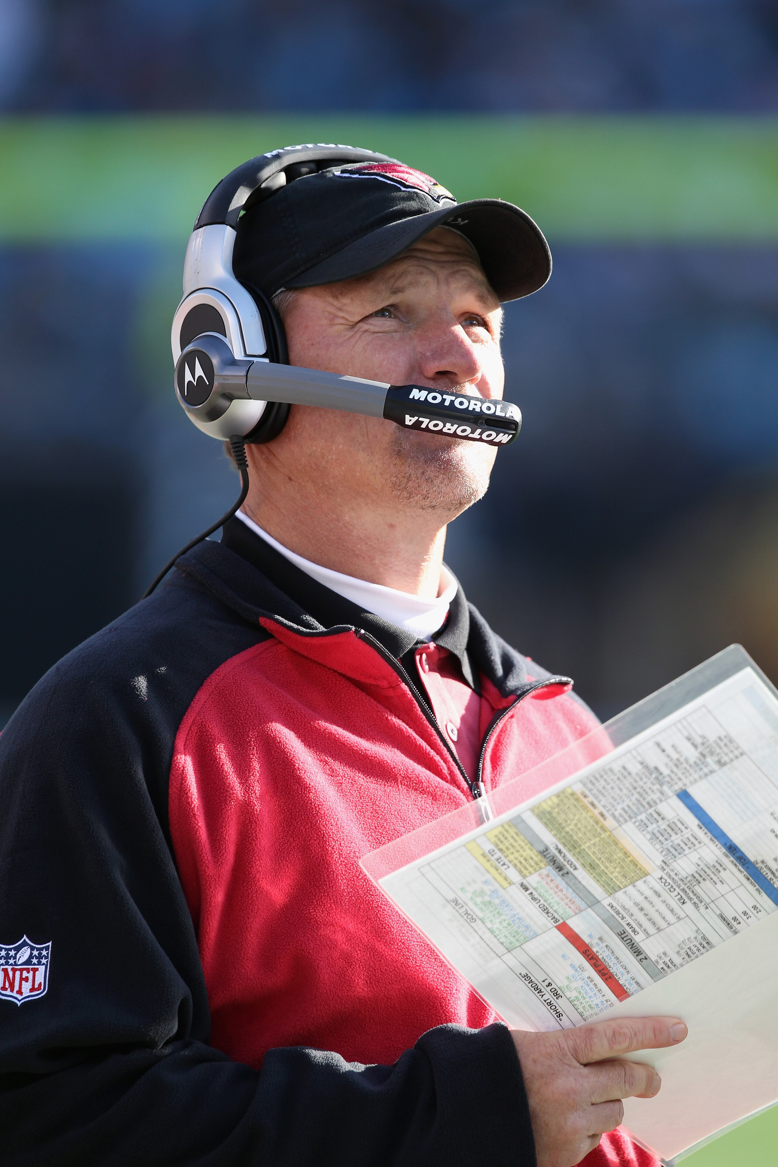 CHARLOTTE, NC - DECEMBER 19: Head coach Ken Whisenhunt of the Arizona Cardinals calls a play against the Carolina Panthers during their game at Bank of America Stadium on December 19, 2010 in Charlotte, North Carolina. (Photo by Streeter Lecka/Getty Ima CHARLOTTE, NC - DECEMBER 19: Head coach Ken Whisenhunt of the Arizona Cardinals calls a play against the Carolina Panthers during their game at Bank of America Stadium on December 19, 2010 in Charlotte, North Carolina. (Photo by Streeter Lecka/Getty Ima