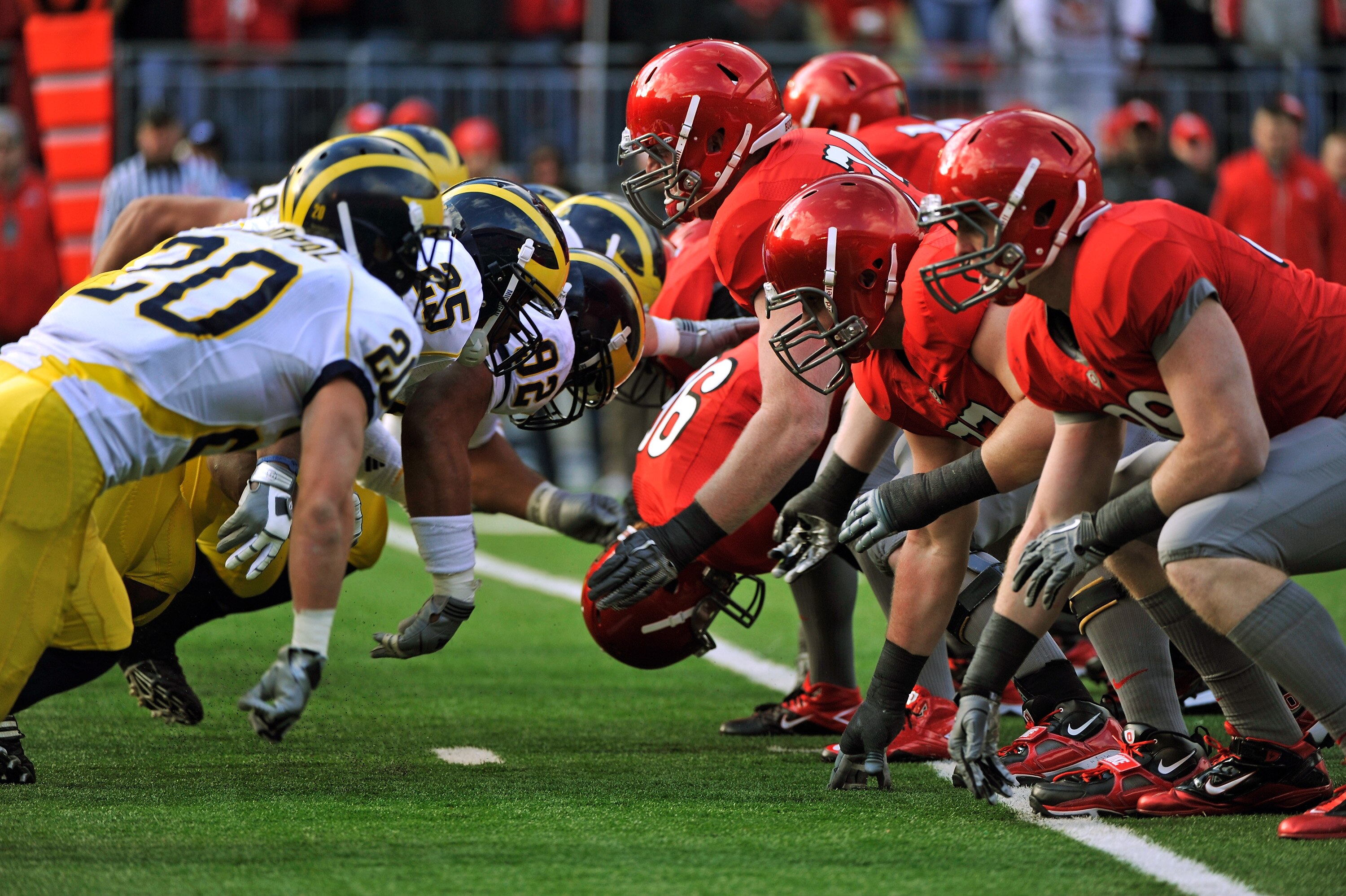 COLUMBUS, OH - NOVEMBER 27:  The Michigan Wolverines take on the Ohio State Buckeyes at Ohio Stadium on November 27, 2010 in Columbus, Ohio. Ohio State won the 107th meeting of the two schools 37-7.   (Photo by Jamie Sabau/Getty Images)