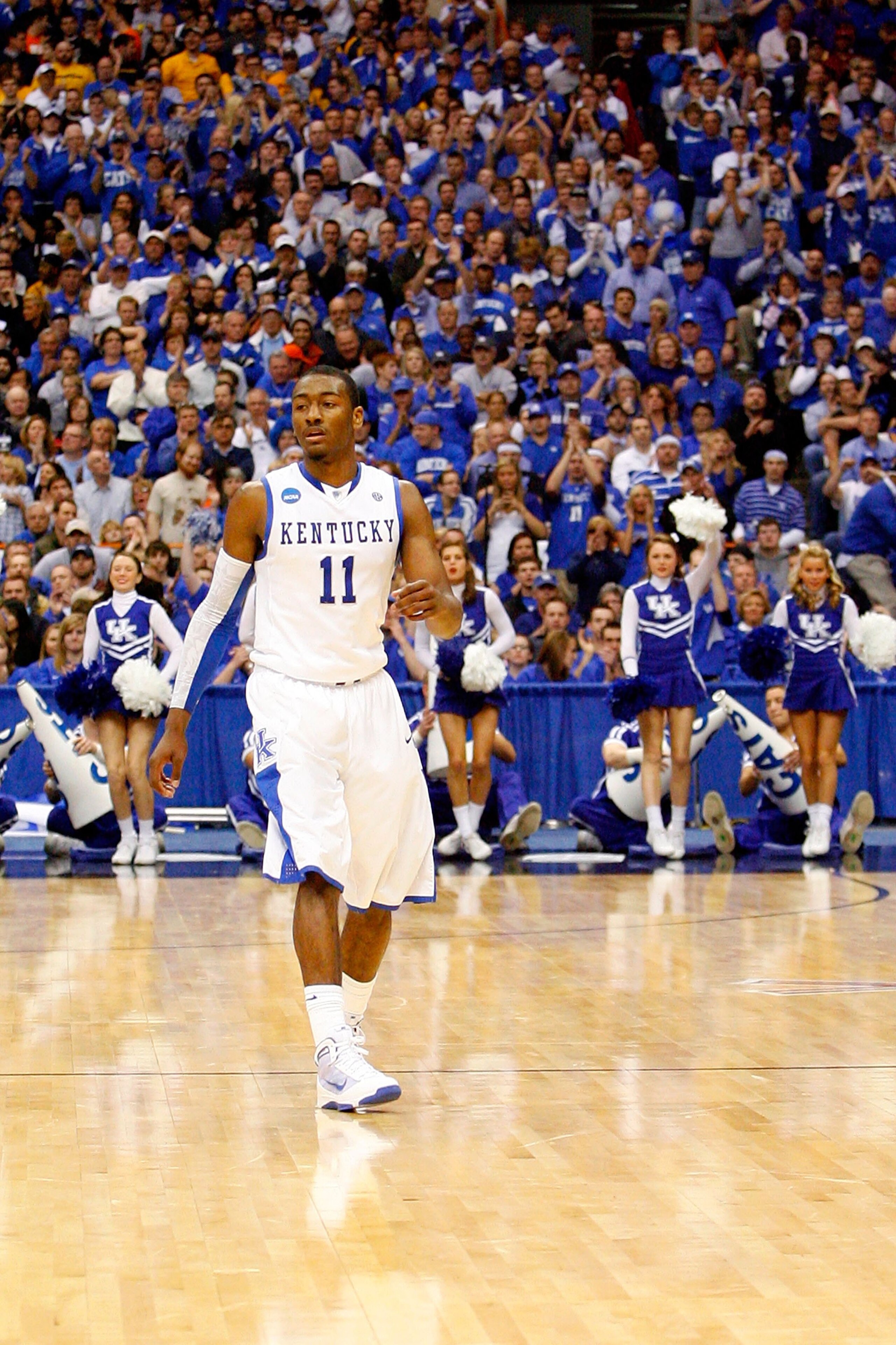SYRACUSE, NY - MARCH 27: John Wall #11 of the Kentucky Wildcats stands on court against the West Virginia Mountaineers during the east regional final of the 2010 NCAA men's basketball tournament at the Carrier Dome on March 27, 2010 in Syracuse, New York SYRACUSE, NY - MARCH 27: John Wall #11 of the Kentucky Wildcats stands on court against the West Virginia Mountaineers during the east regional final of the 2010 NCAA men's basketball tournament at the Carrier Dome on March 27, 2010 in Syracuse, New York
