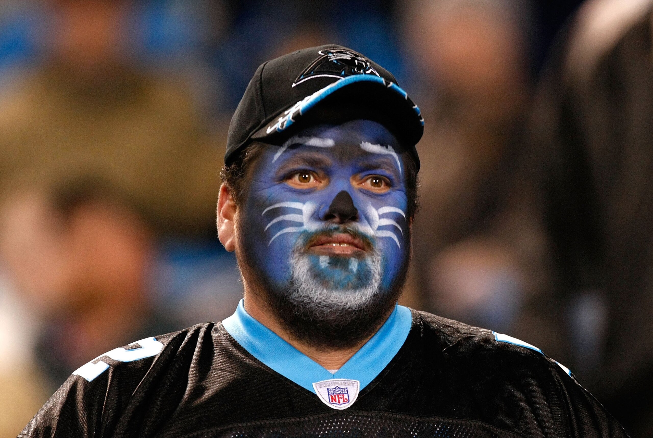 CHARLOTTE, NC - DECEMBER 20:  A fan of the Carolina Panthers during the game against the Minnesota Vikings at Bank of America Stadium on December 20, 2009 in Charlotte, North Carolina.  (Photo by Kevin C. Cox/Getty Images)