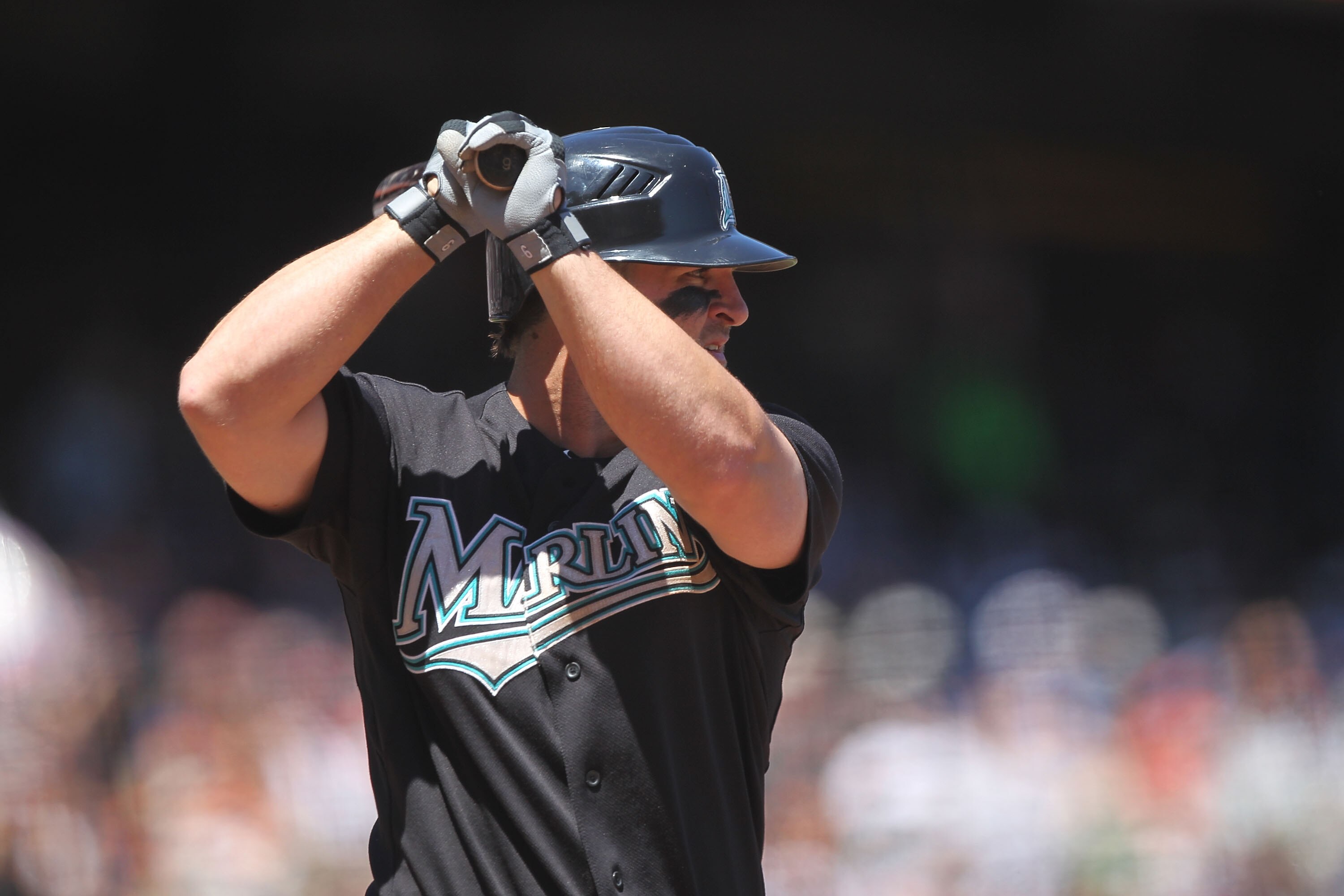 SAN FRANCISCO - JULY 29:  Dan Uggla #6 of the Florida Marlins bats against the San Francisco Giants during an MLB game at AT&T Park on July 29, 2010 in San Francisco, California.  (Photo by Jed Jacobsohn/Getty Images)