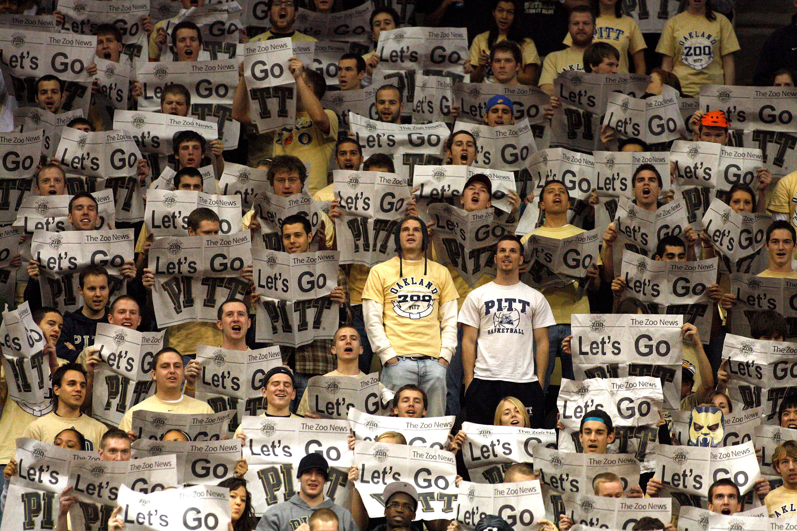 PITTSBURGH, PA - DECEMBER 11:  Pittsburgh Panthers fans cheer on their team against the Tennessee Volunteers during the SEC/BIG EAST Invitational at Consol Energy Center on December 11, 2010 in Pittsburgh, Pennsylvania.The Volunteers defeated the Panthers