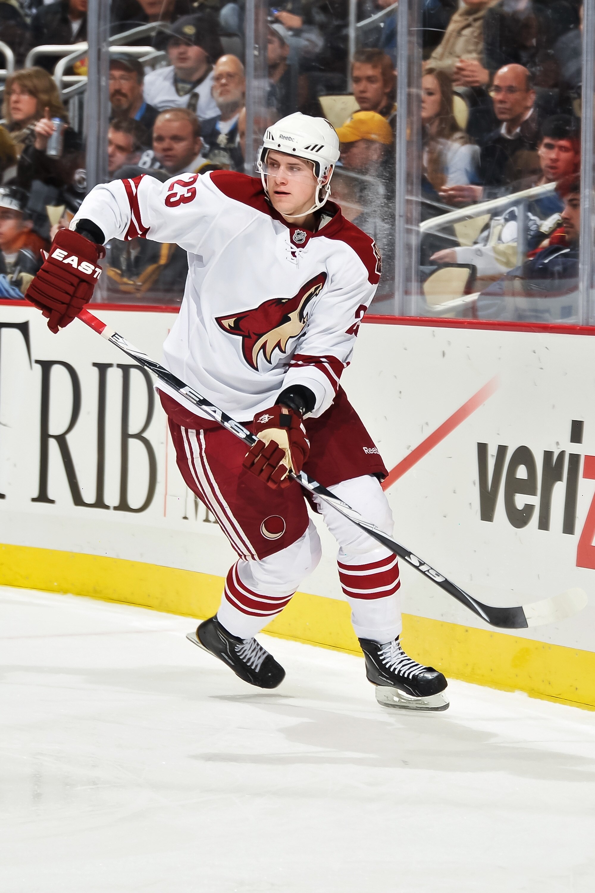 PITTSBURGH, PA - DECEMBER 20:  Oliver Ekman-Larsson #23 of the Phoenix Coyotes skates against the Pittsburgh Penguins on December 20, 2010 at CONSOL Energy Center in Pittsburgh, Pennsylvania.  (Photo by Jamie Sabau/Getty Images)