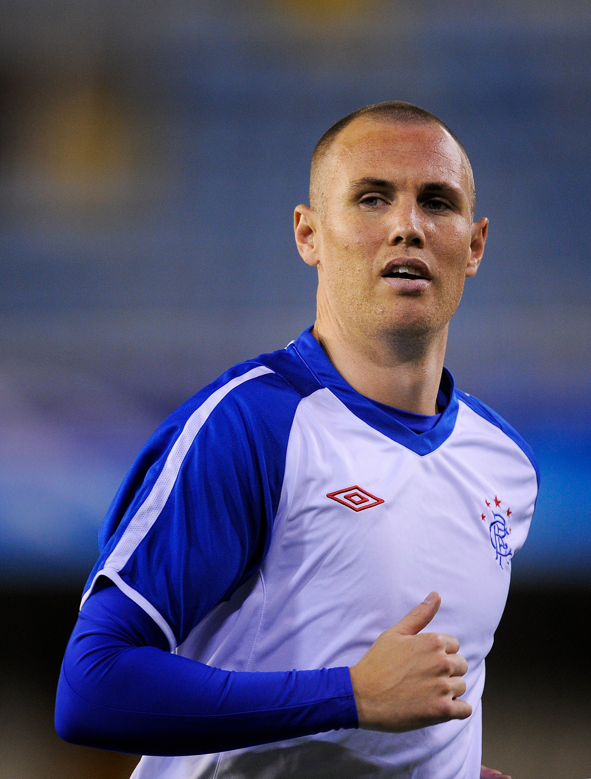 VALENCIA, SPAIN - NOVEMBER 01:  Kenny Miller of Glasgow Rangers attends a training session prior to their UEFA Champions League Group C match against Valencia at Mestalla Stadium on November 1, 2010 in Valencia, Spain.  (Photo by David Ramos/Getty Images)