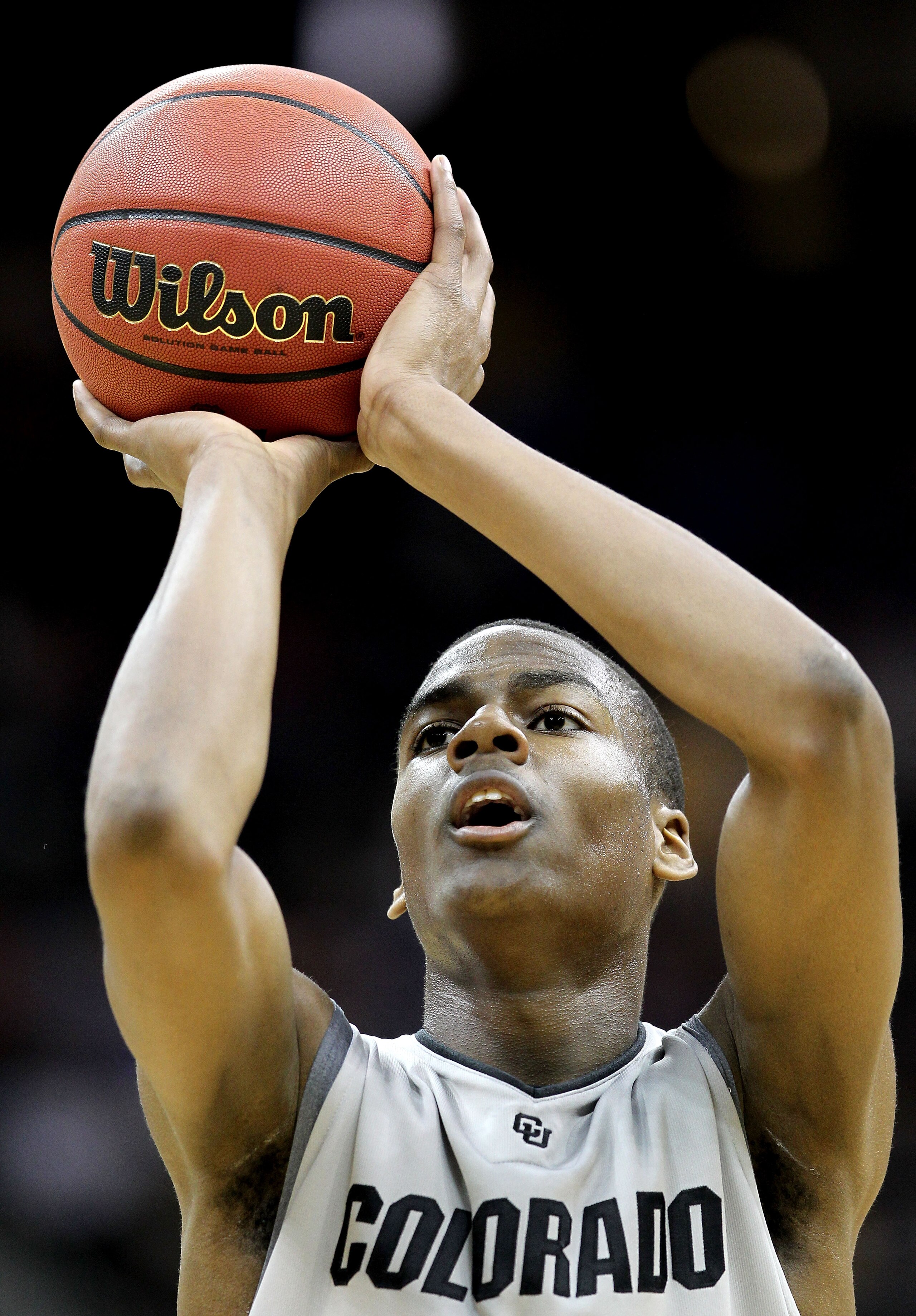KANSAS CITY, MO - MARCH 10: Alec Burks #10 of the Colorado Buffaloes shoots a free throw in the first half during the first round game of the 2010 Phillips 66 Big 12 Men's Basketball Tournament against the Texas Tech Red Raiders at the Sprint Center on M KANSAS CITY, MO - MARCH 10: Alec Burks #10 of the Colorado Buffaloes shoots a free throw in the first half during the first round game of the 2010 Phillips 66 Big 12 Men's Basketball Tournament against the Texas Tech Red Raiders at the Sprint Center on M