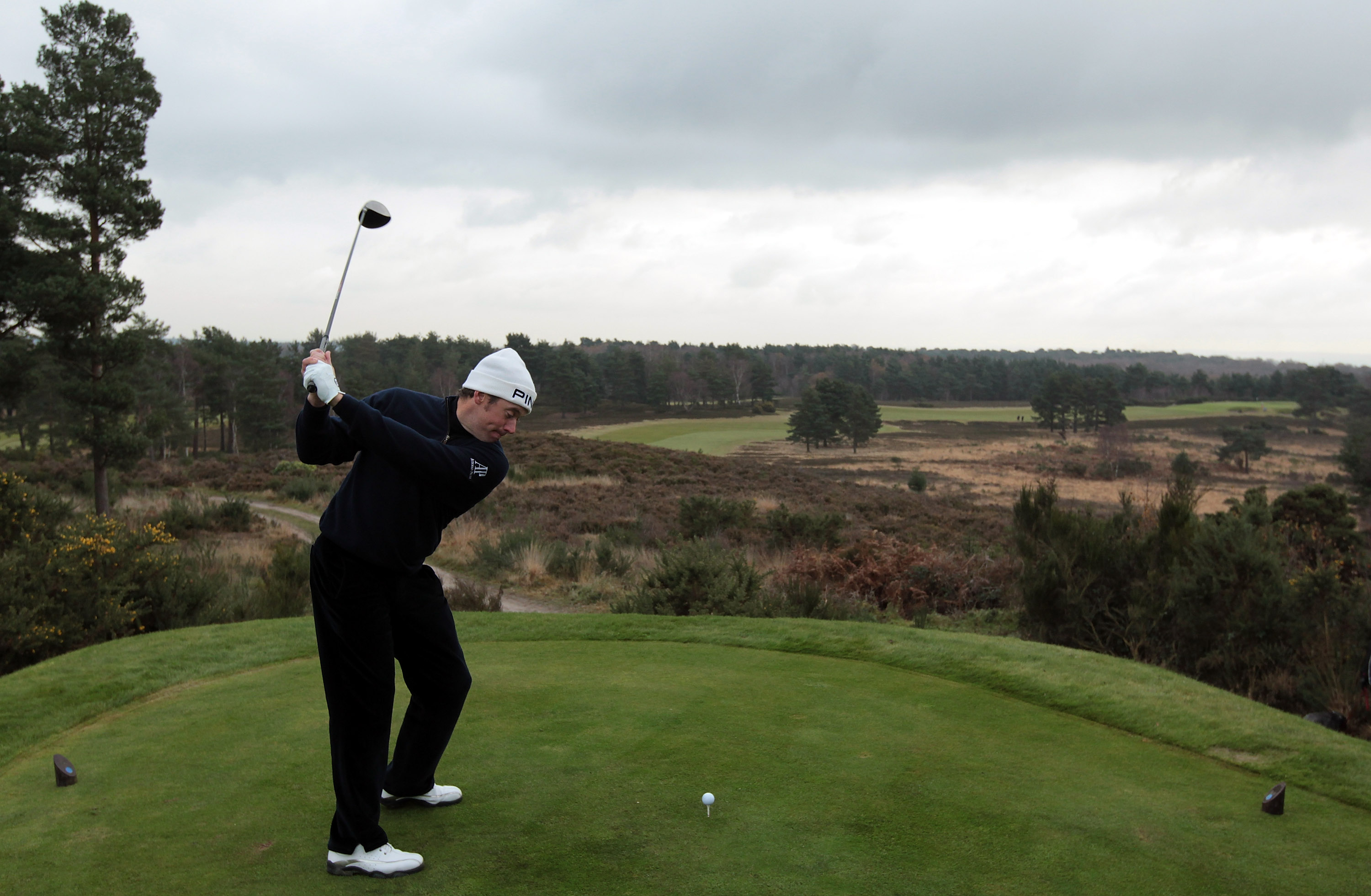 SUNNINGDALE, UNITED KINGDOM - DECEMBER 14:  Lee Westwood of England the World's Number One Golfer in action after a listener had paid £90,000 for the game of golf which Lee Westwood had offered on the Chris Evans show for auction during the Children in Ne