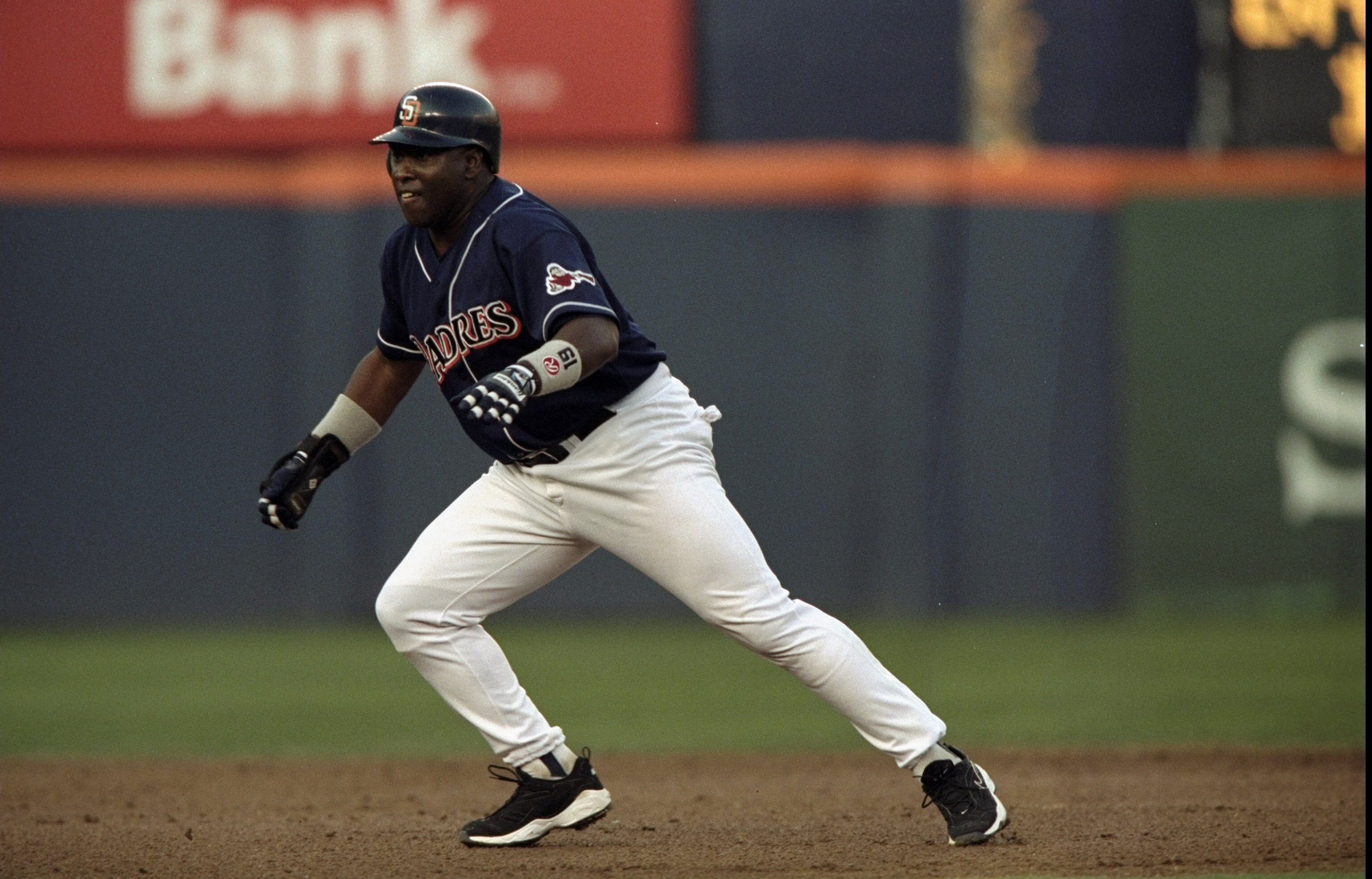 11 Oct 1998:  Outfielder Tony Gwynn #19 of the San Diego Padres in action during the National League Championships Series game against the Atlanta Braves at Qualcomm Stadium in San Diego, California. The Braves defeated the Padres 8-3. Mandatory Credit: T
