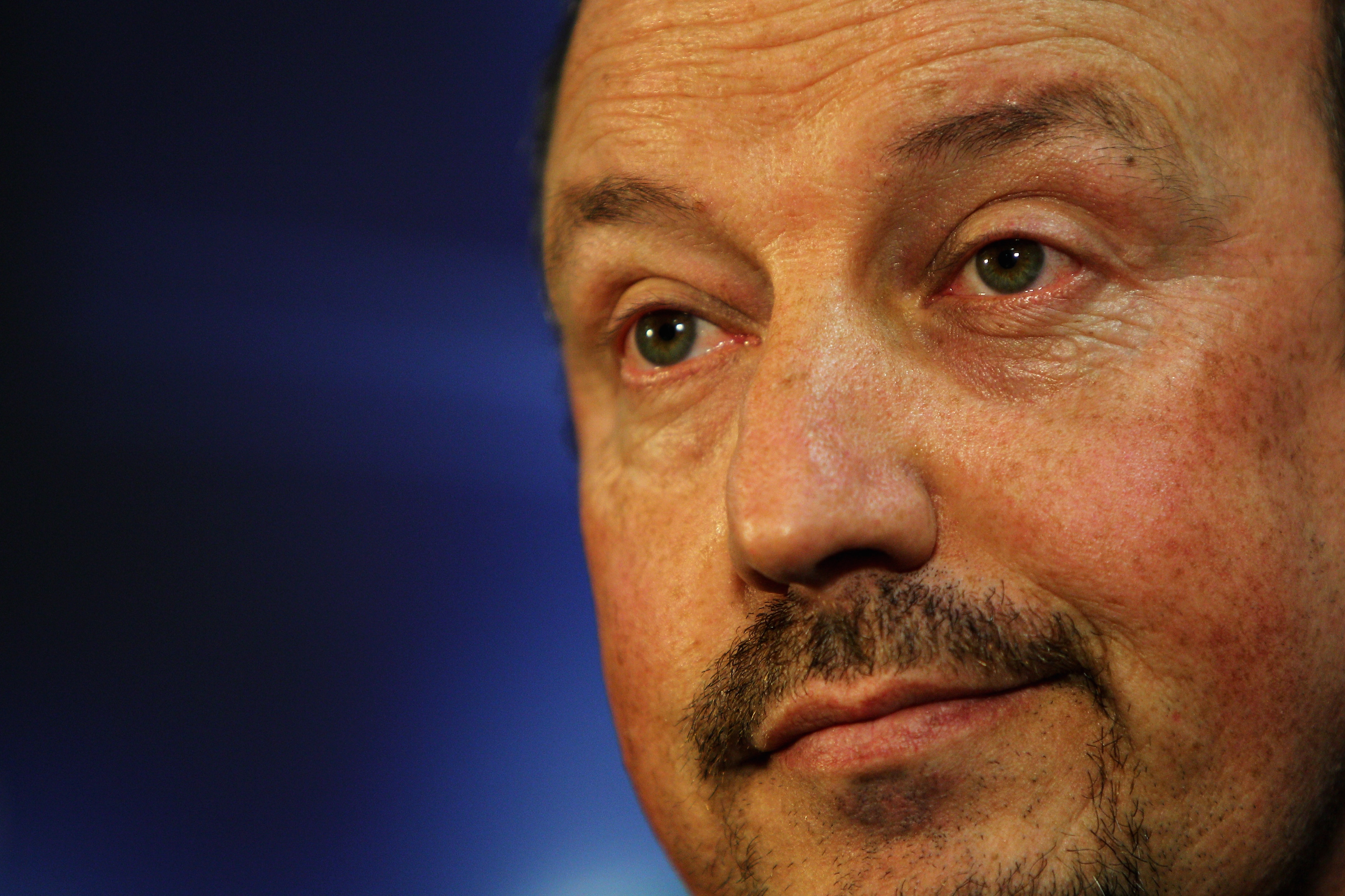 LONDON, ENGLAND - NOVEMBER 01:  Inter Milan Manager, Rafael Benitez speaks to the media during the Inter Milan Press Conference ahead of their UEFA Champions League Group A match against Tottenham Hotspur at White Hart Lane on November 1, 2010 in London,