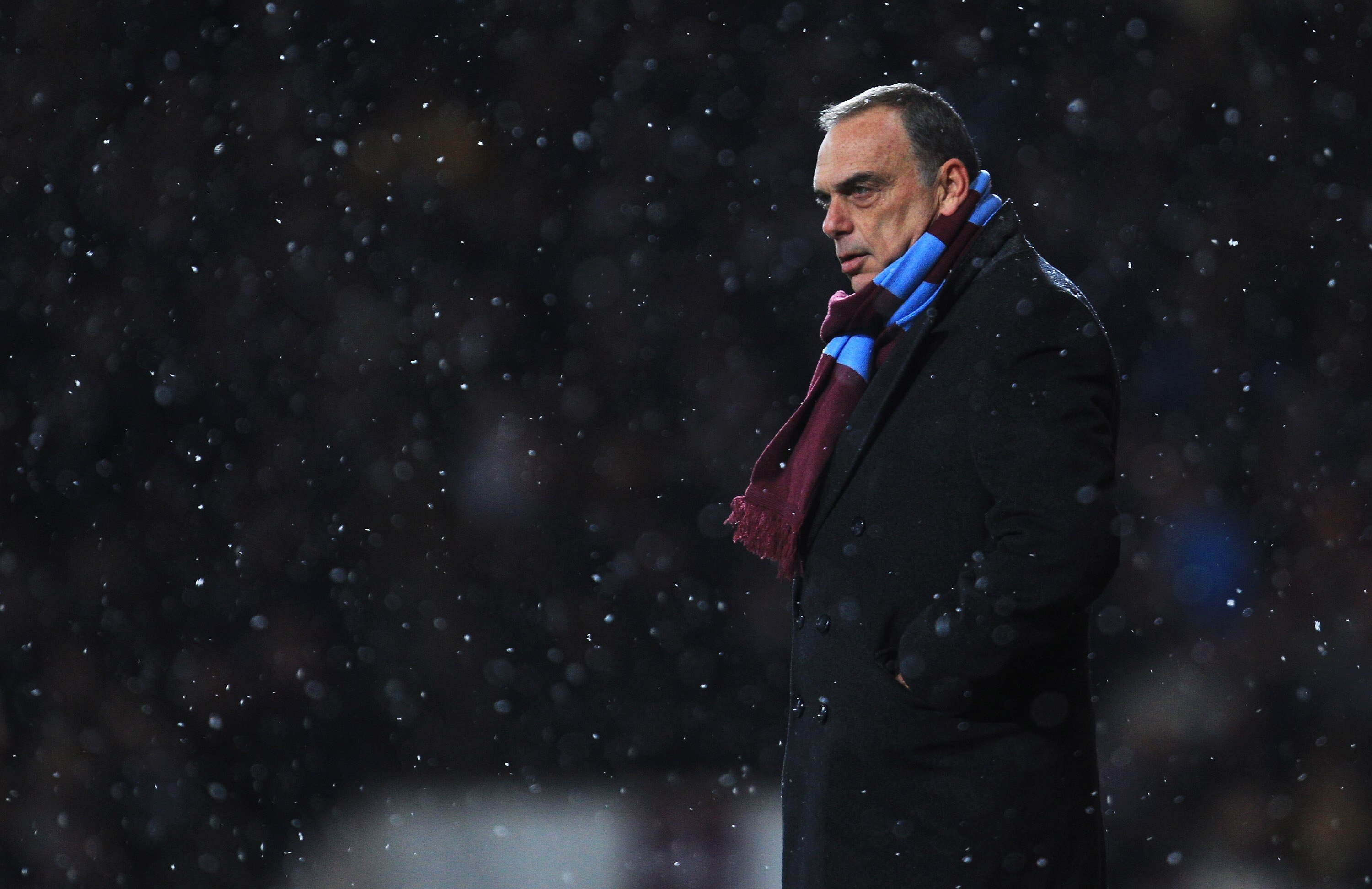 LONDON, ENGLAND - NOVEMBER 30:  Avram Grant, manager of West Ham United looks on during the Carling Cup Quarter Final match between West Ham United and Manchester United at the Boleyn Ground on November 30, 2010 in London, England.  (Photo by Mark Thompso