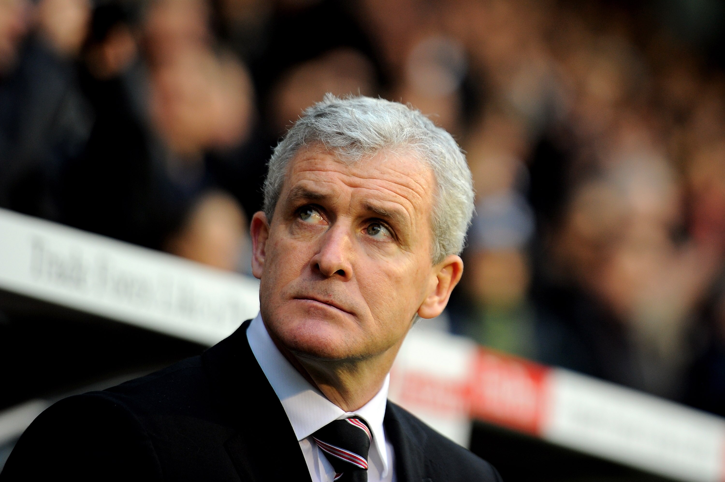 LONDON, ENGLAND - DECEMBER 11:  Mark Hughes manager of Fulham looks on ahead of the Barclays Premier League match between Fulham and Sunderland at Craven Cottage on December 11, 2010 in London, England.  (Photo by Clive Mason/Getty Images)