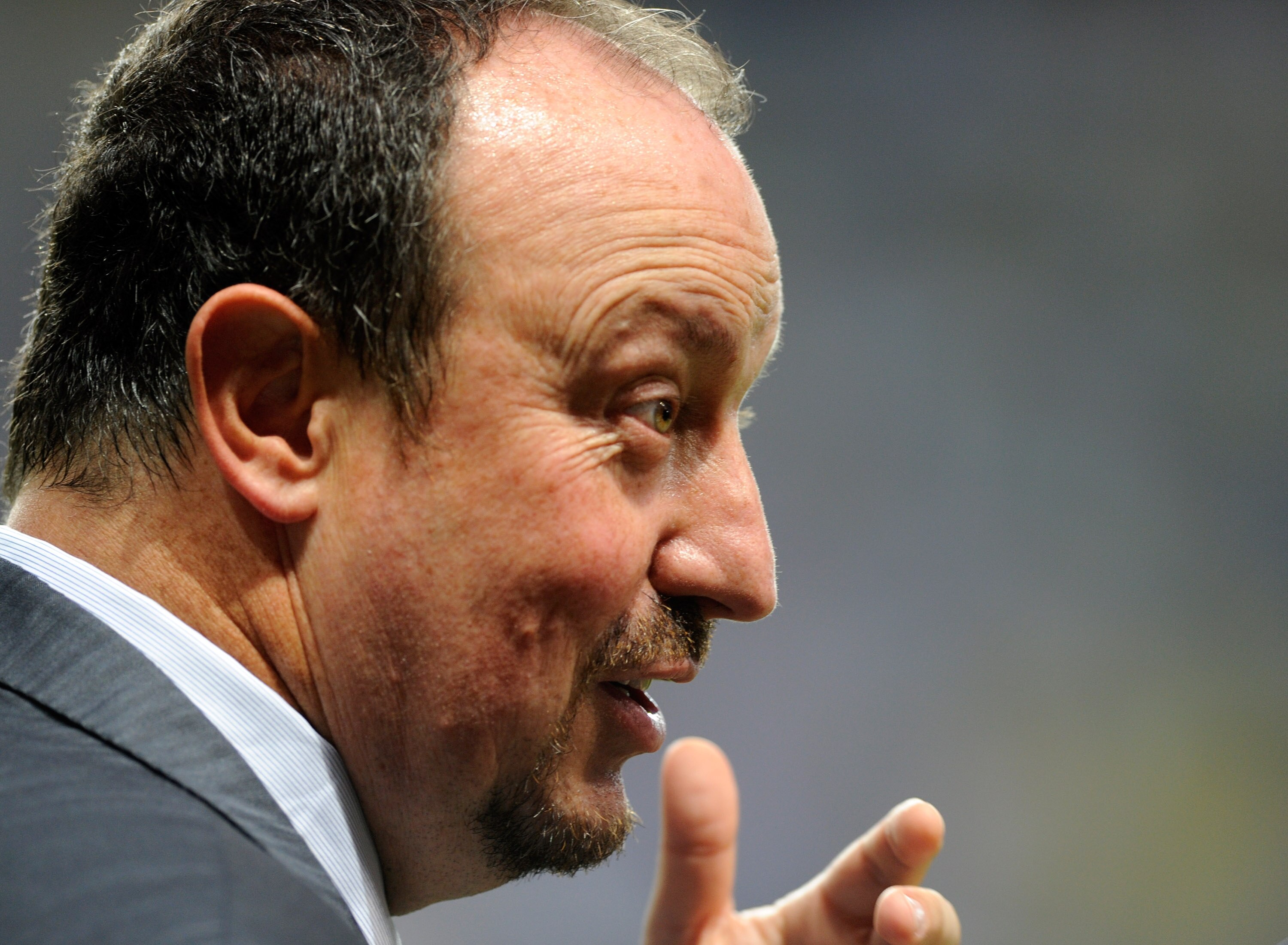 MONACO - AUGUST 27:  Inter Milan Head Coach Rafael Benitez during the UEFA Super Cup between Inter and Atletico Madrid at Louis II Stadium on August 27, 2010 in Monaco, Monaco.  (Photo by Claudio Villa/Getty Images)